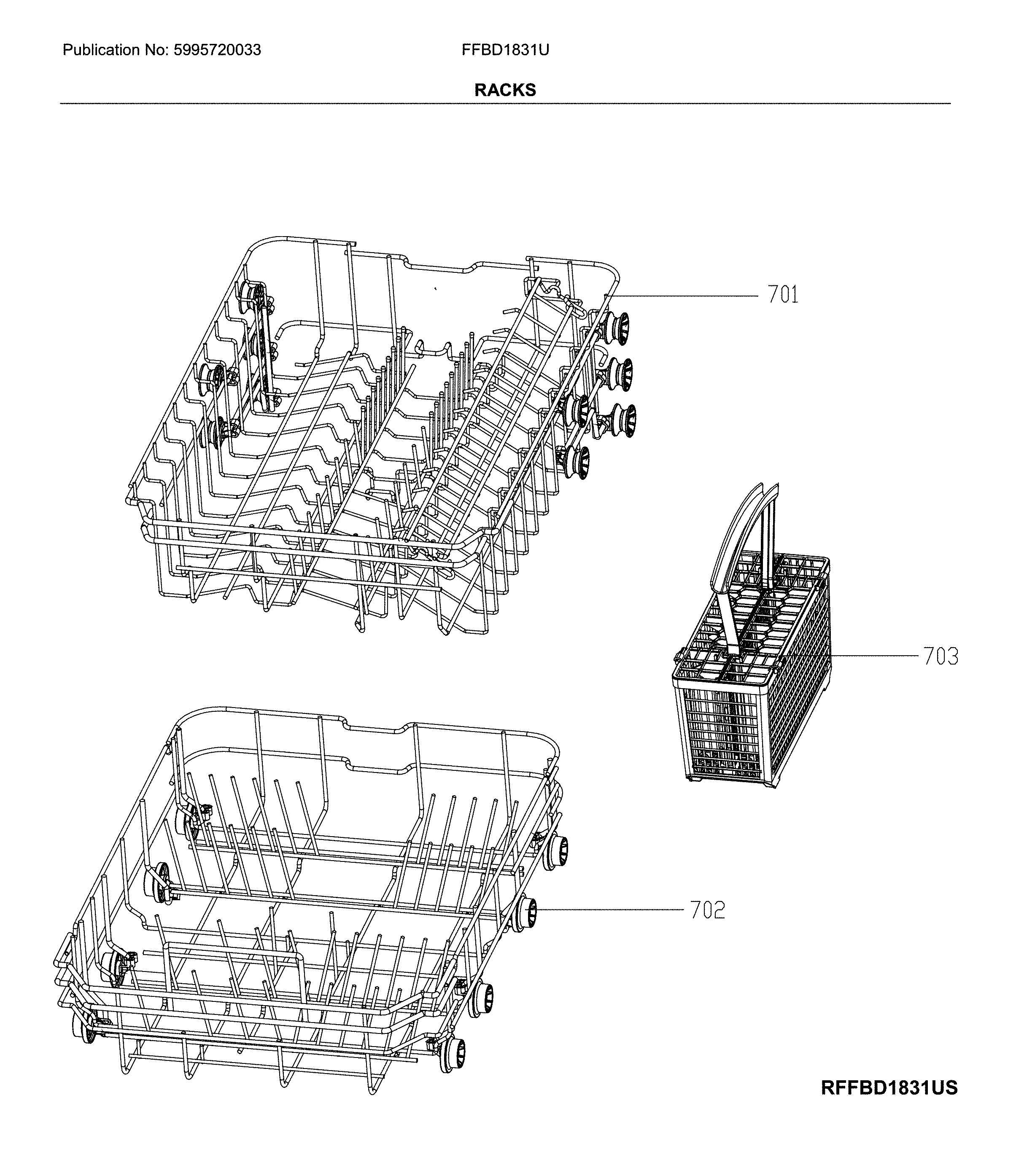 Frigidaire FFBD1831US racks diagram