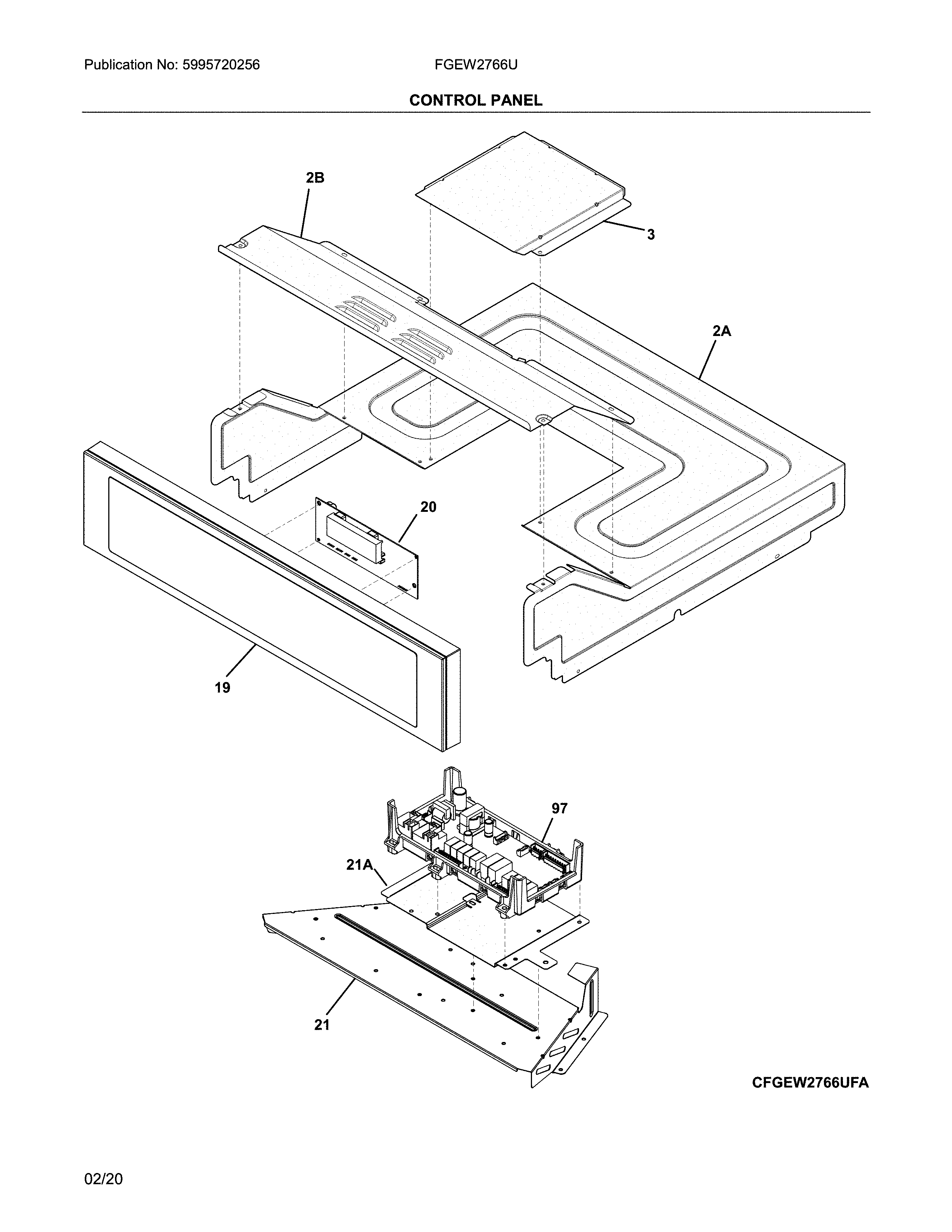Frigidaire FGEW2766UDB control diagram