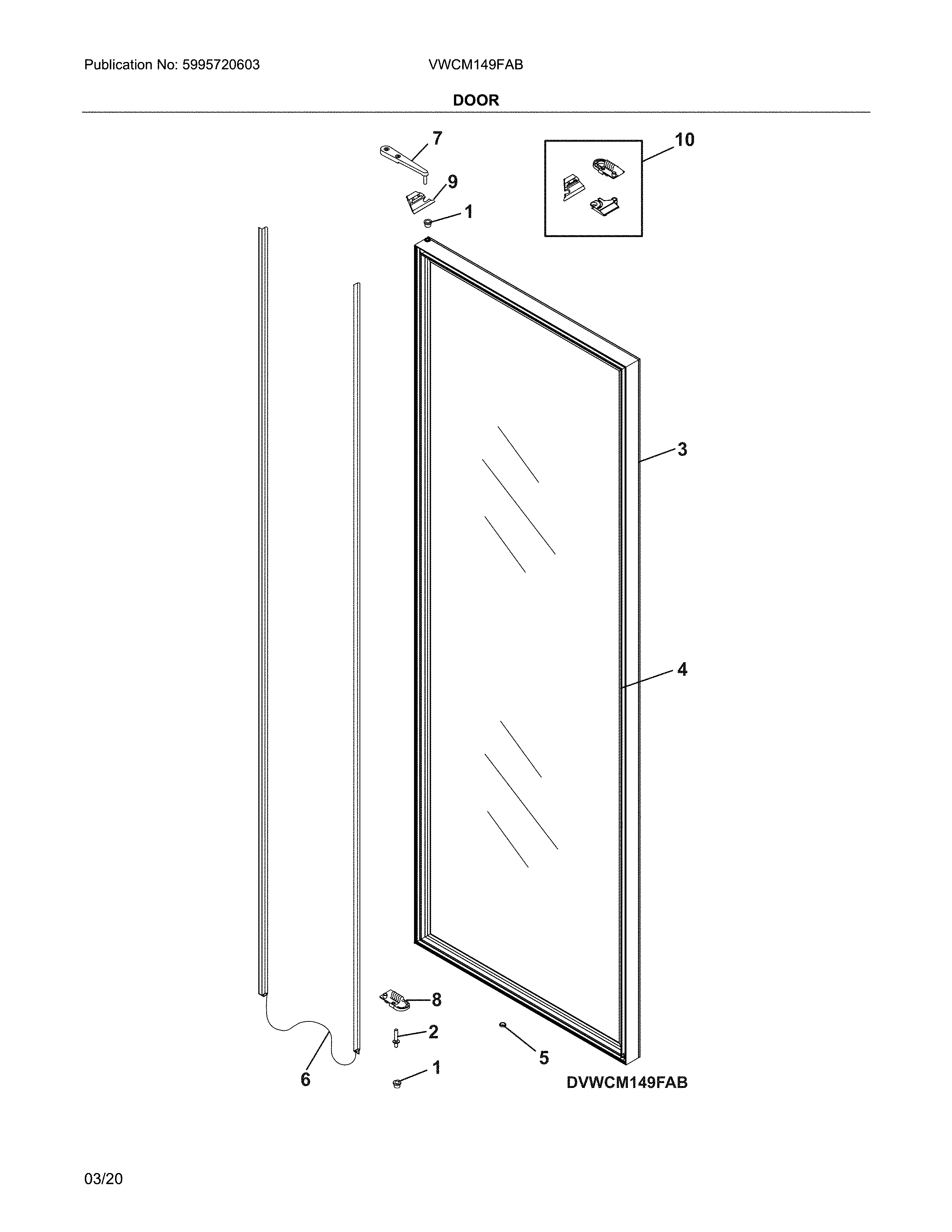 Vintec VWCM149FAB door diagram
