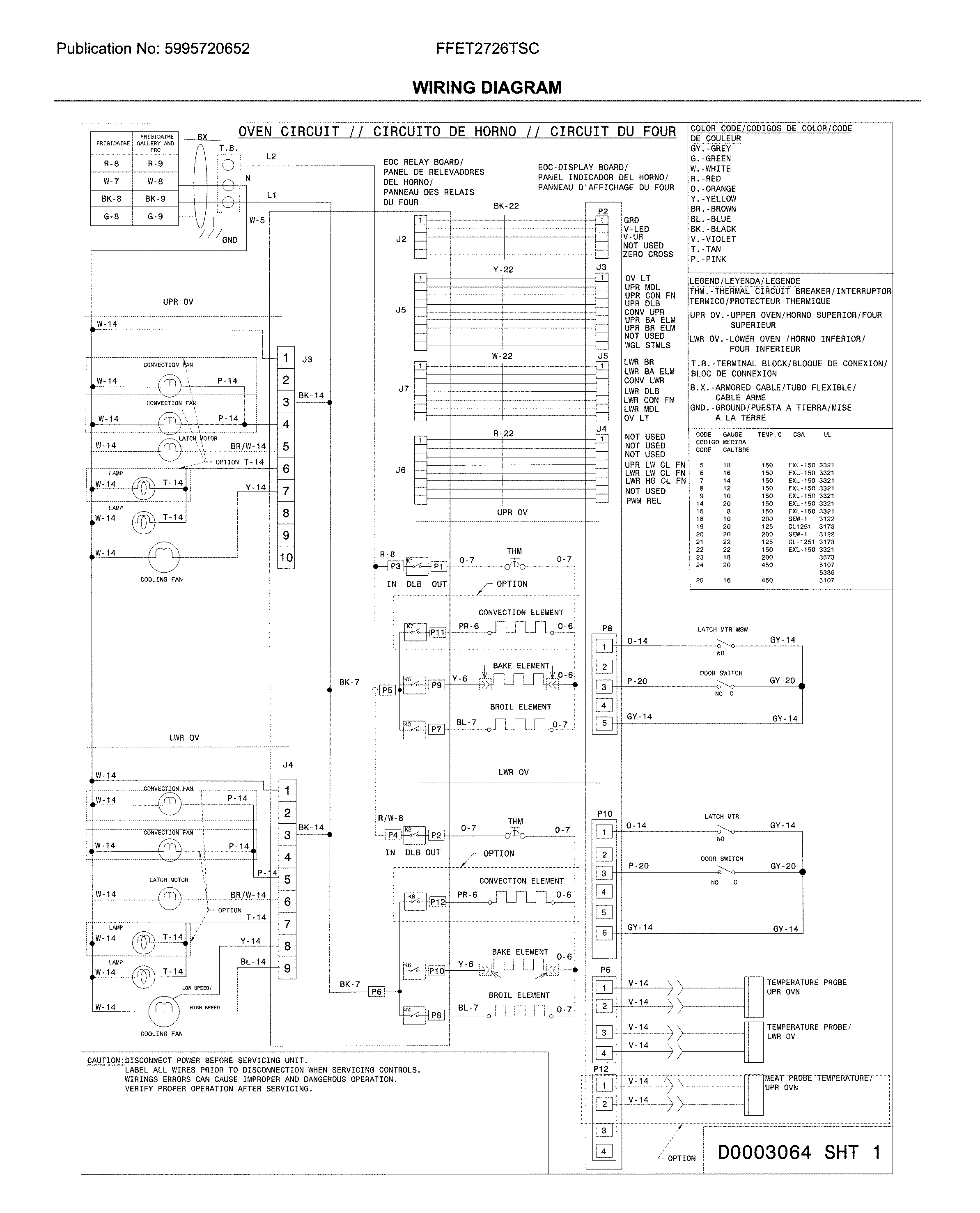 Frigidaire FFET2726TSC wiring diagram diagram