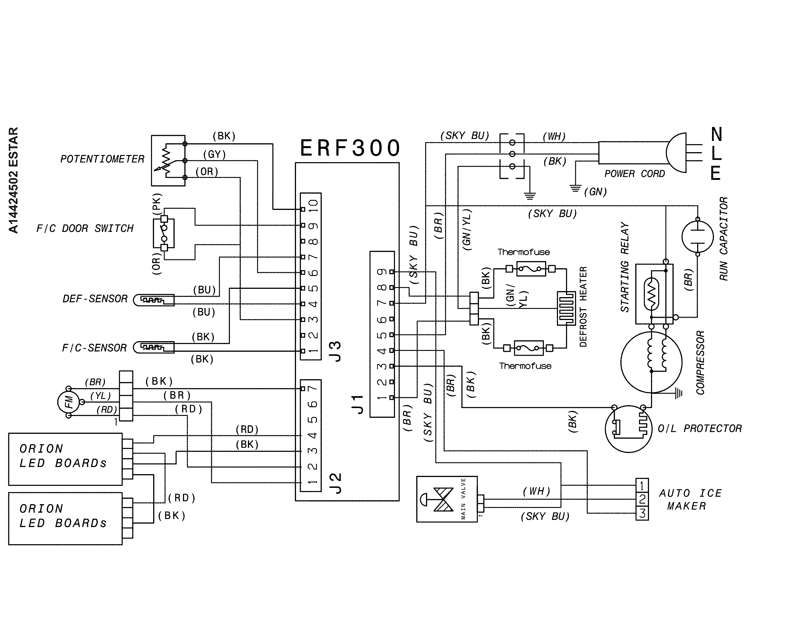 Frigidaire FFHT1425VV wiring diagram diagram