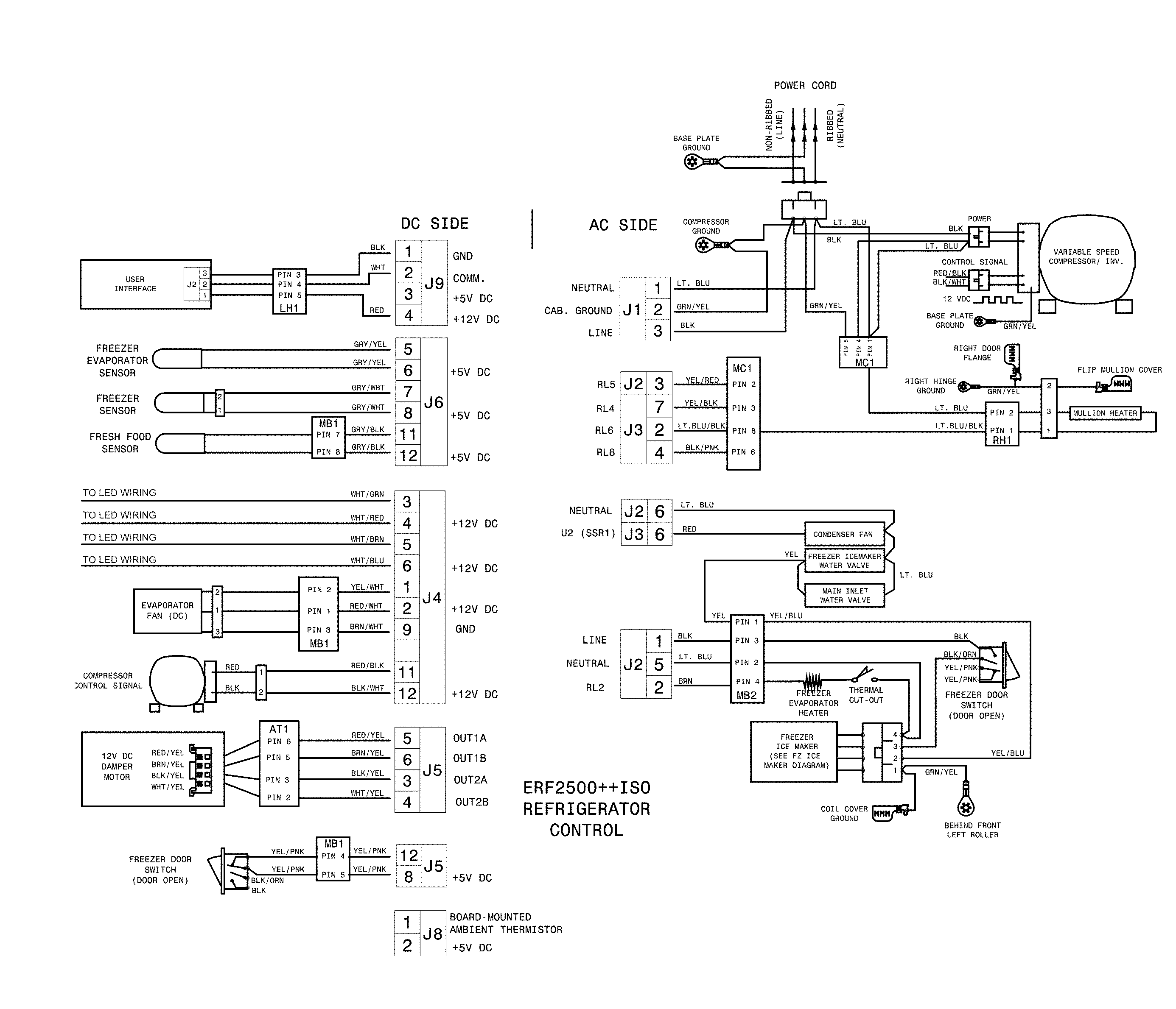 Frigidaire FPBG2278UF1 wiring schematic diagram
