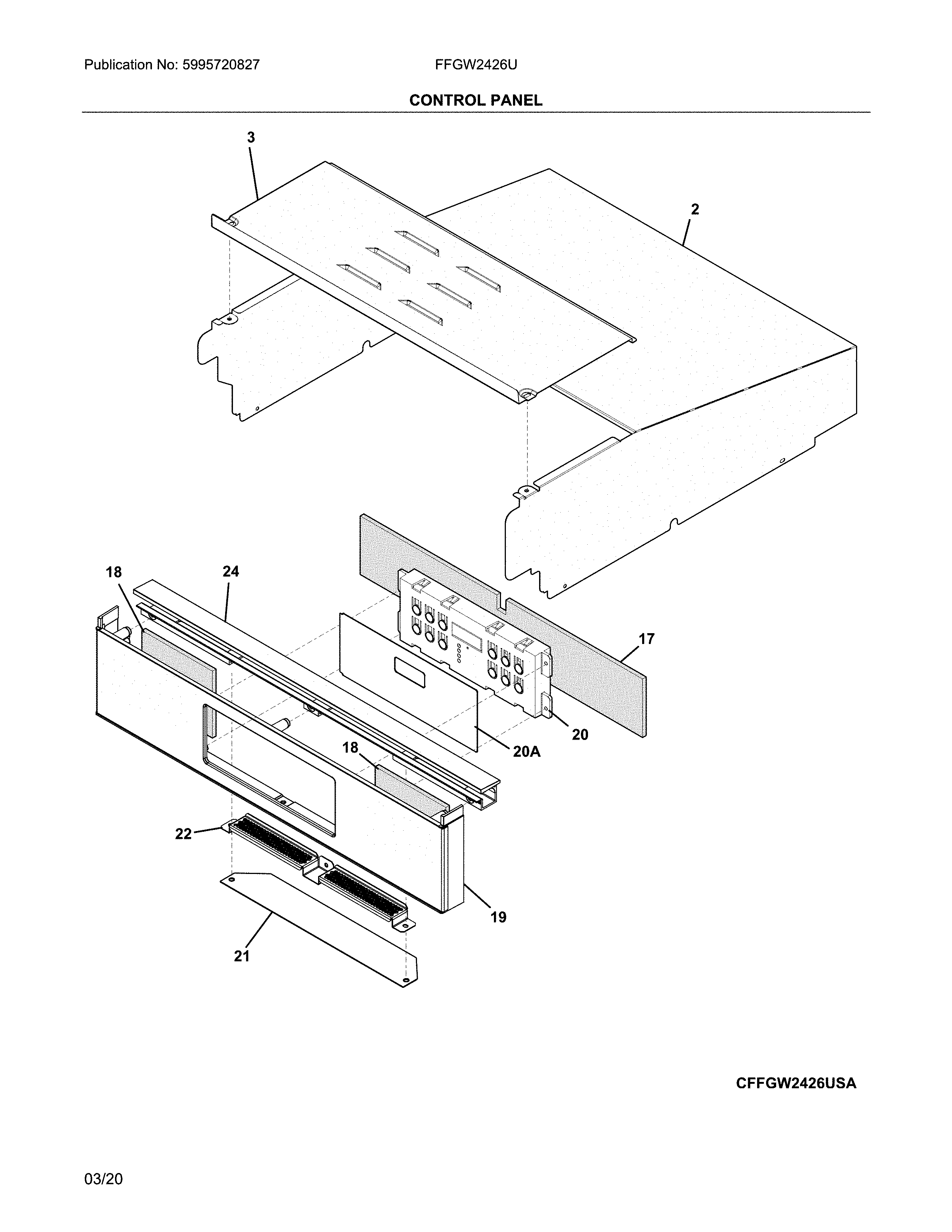 Frigidaire FFGW2426UWB control diagram