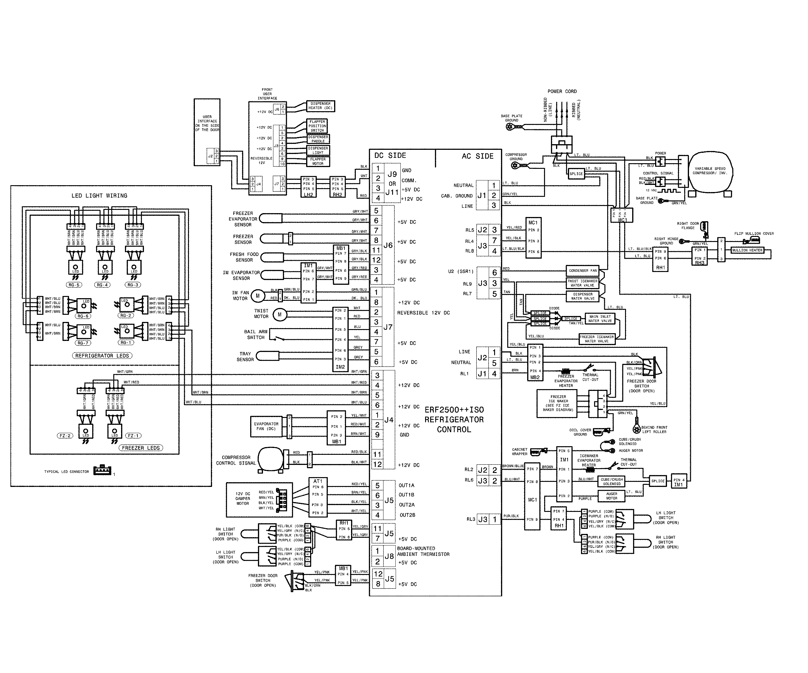 Frigidaire FPBC2278UF4 wiring schematic diagram