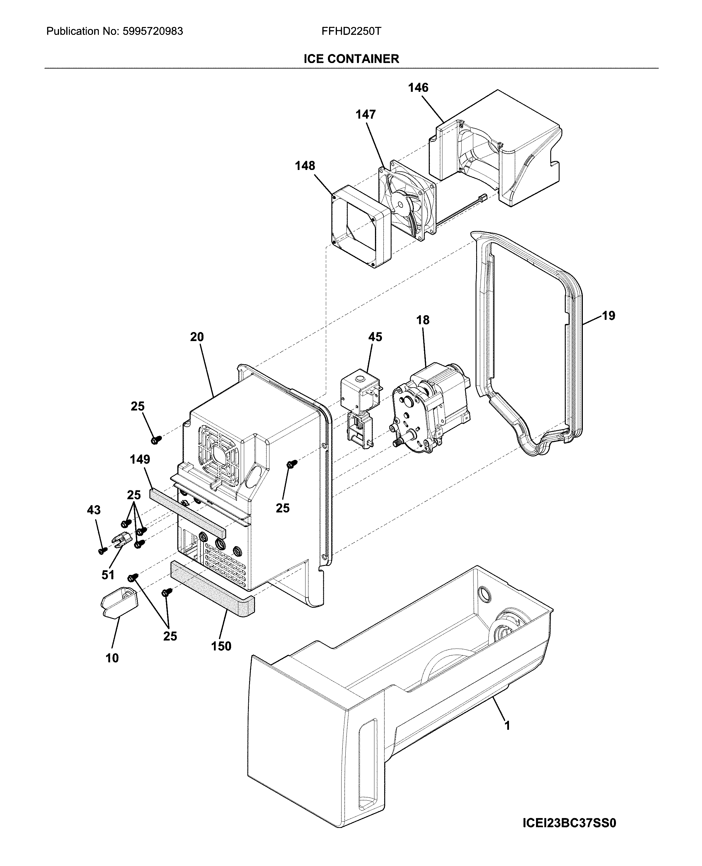Frigidaire FFHD2250TD4 container diagram
