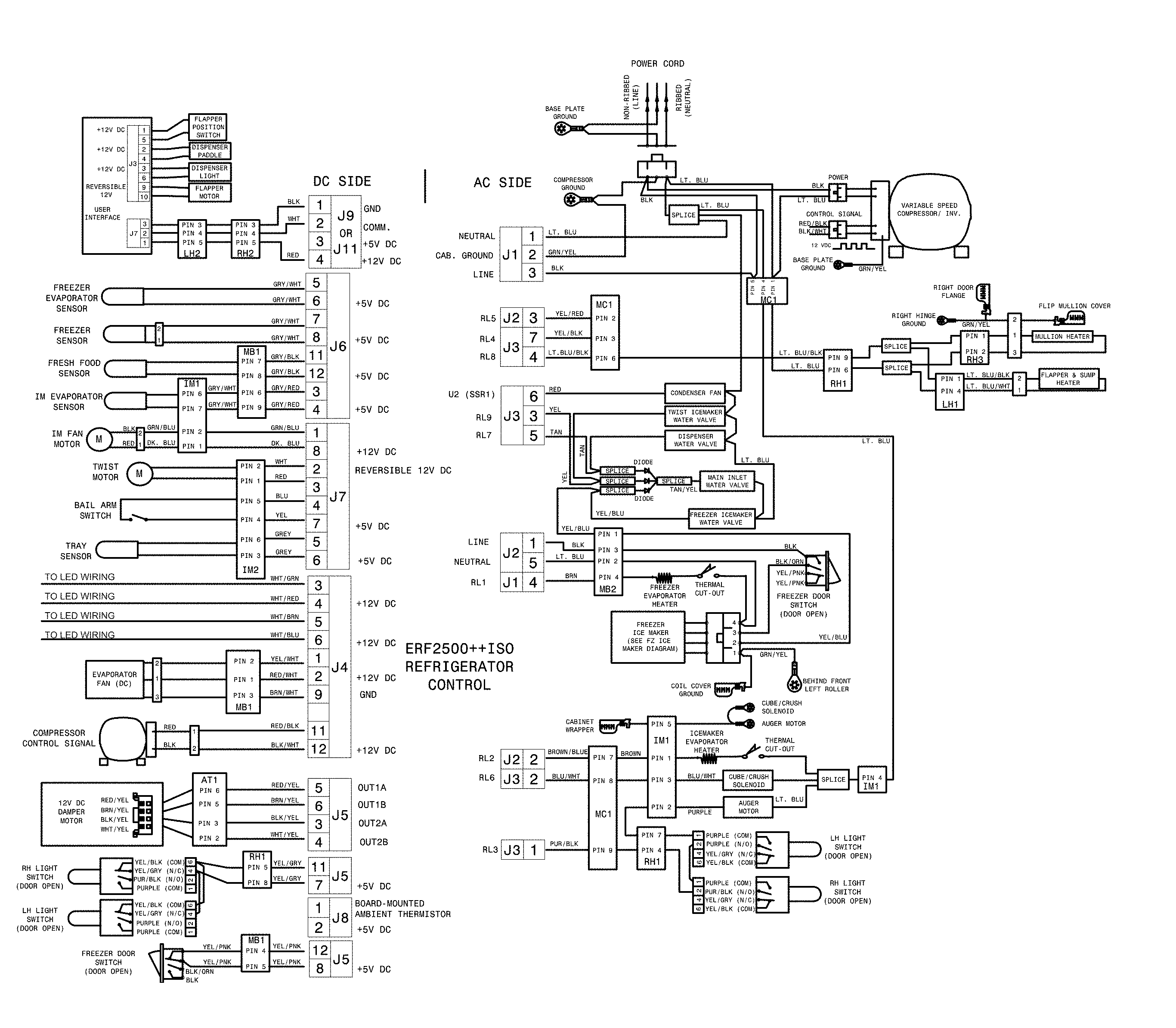Frigidaire FFHD2250TD4 wiring schematic diagram