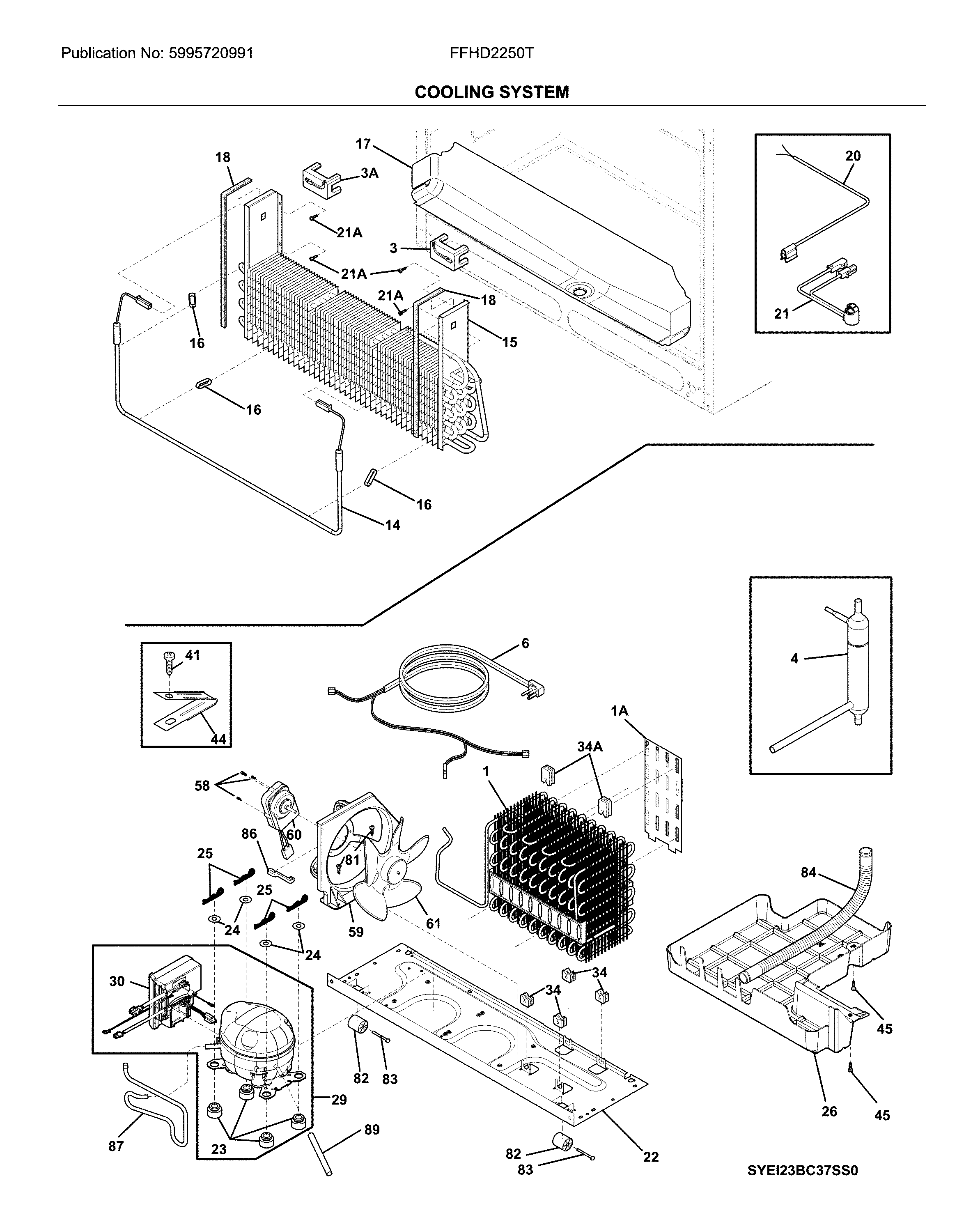 Frigidaire FFHD2250TD5 system diagram