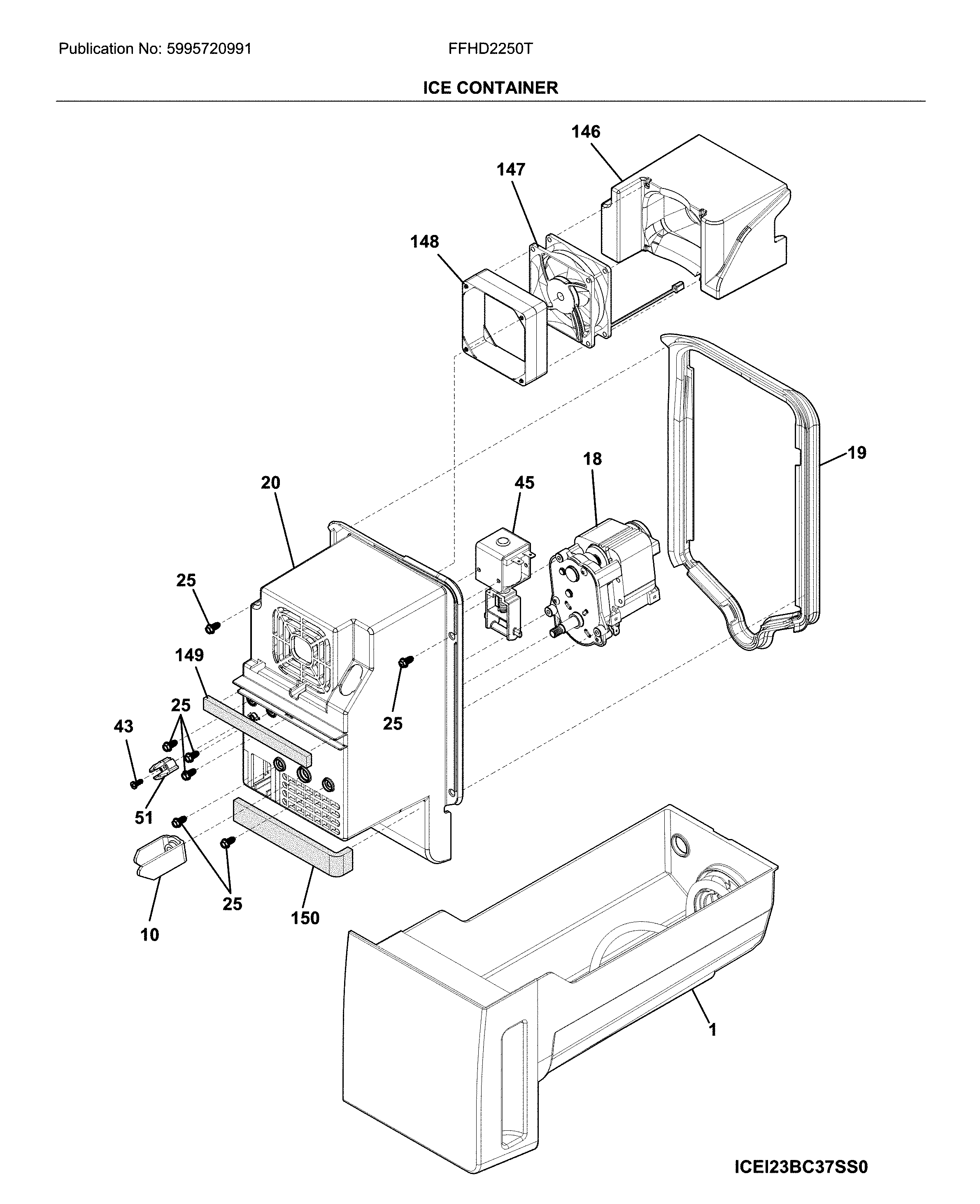 Frigidaire FFHD2250TD5 container diagram