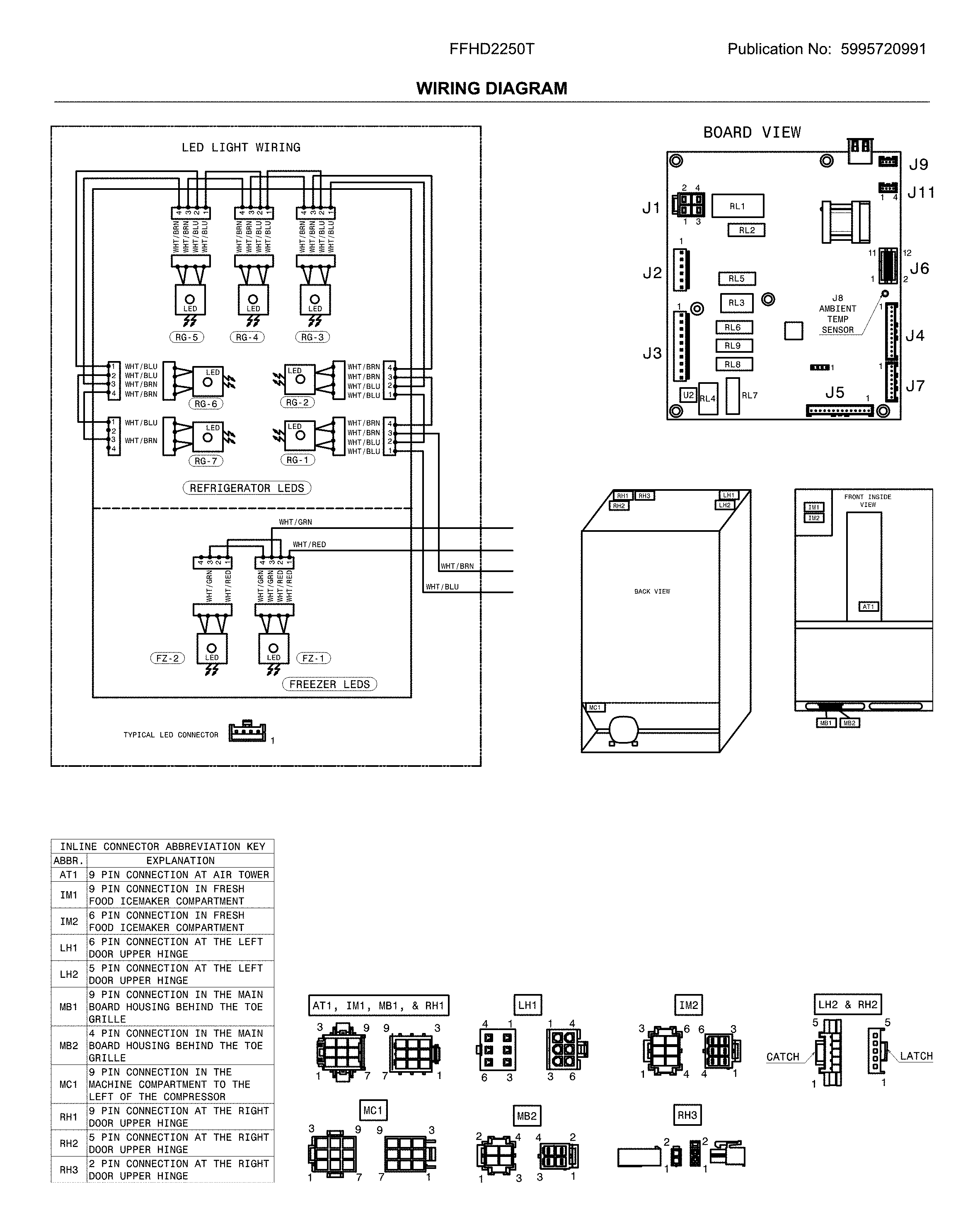 Frigidaire FFHD2250TD5 wiring diagram diagram