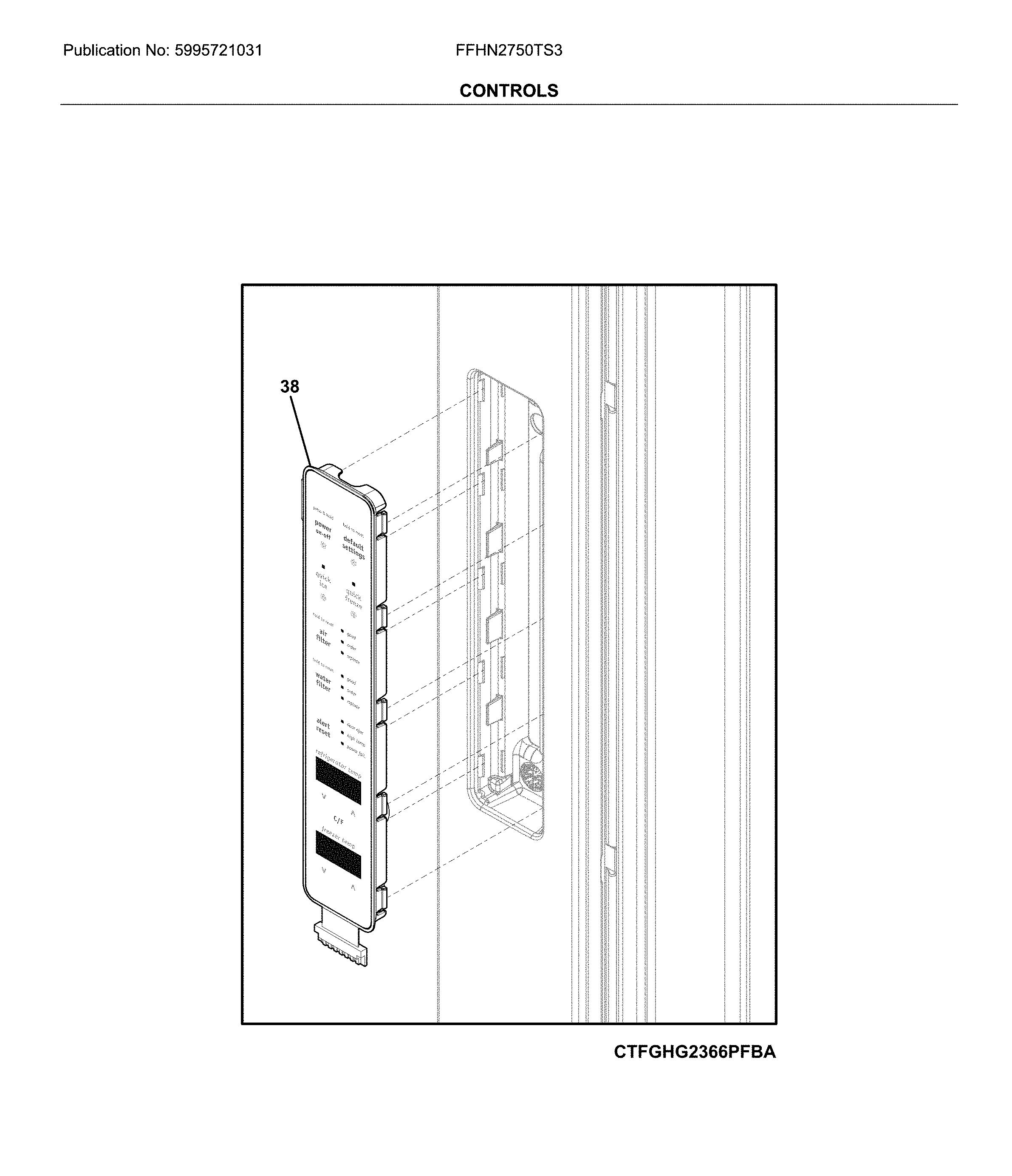 Frigidaire FFHN2750TS3 control diagram