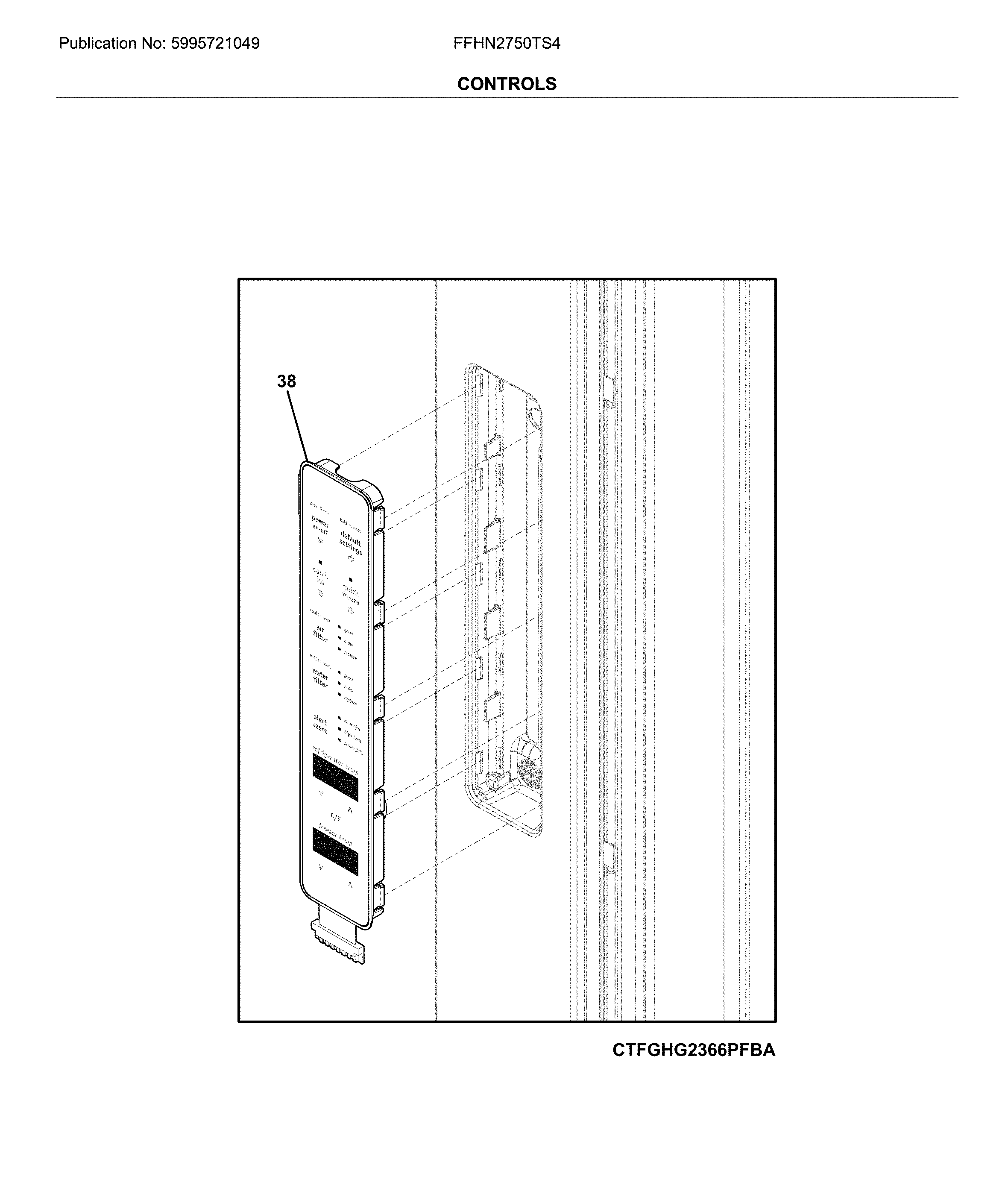 Frigidaire FFHN2750TS4 controls diagram