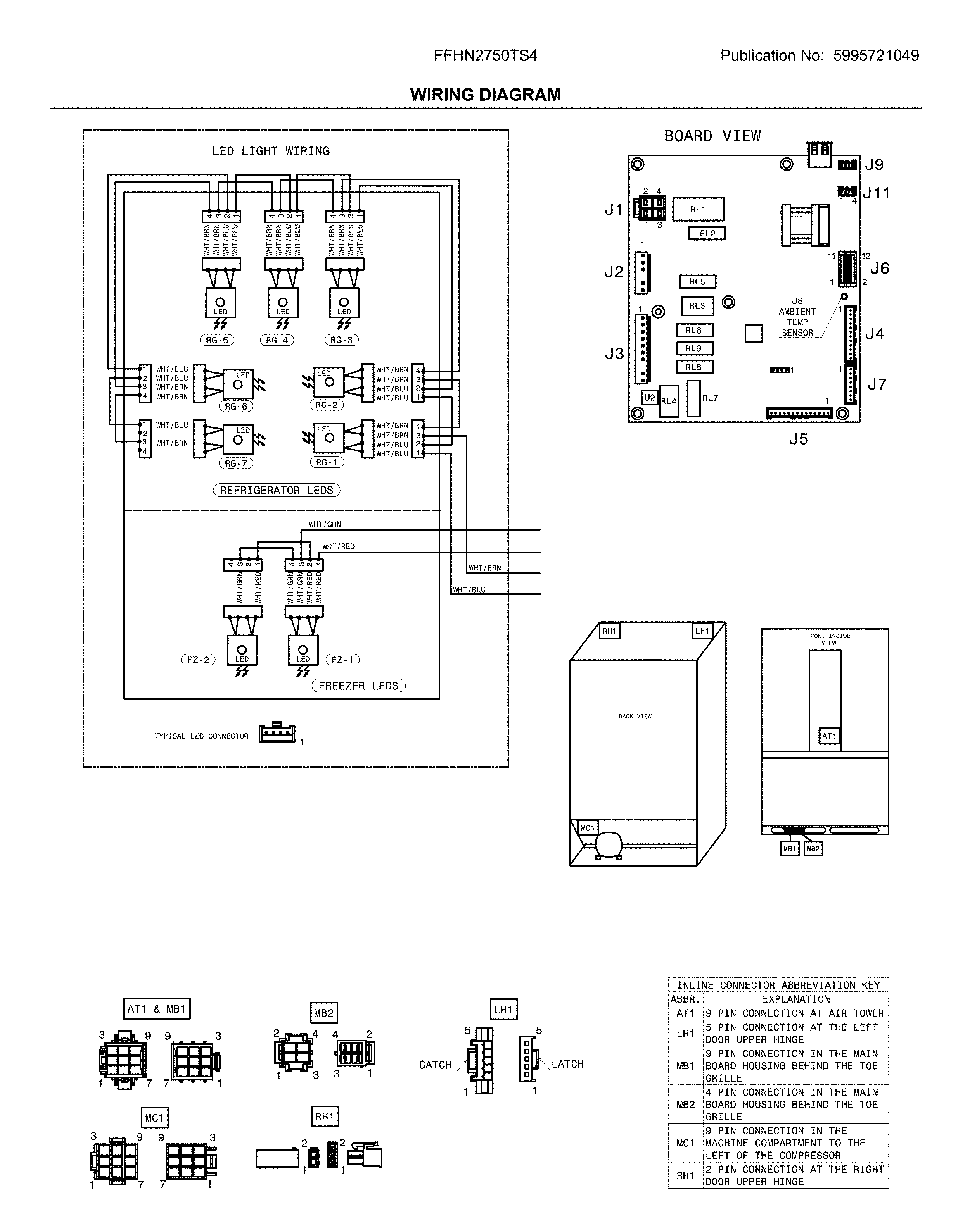 Frigidaire FFHN2750TS4 wiring diagram diagram