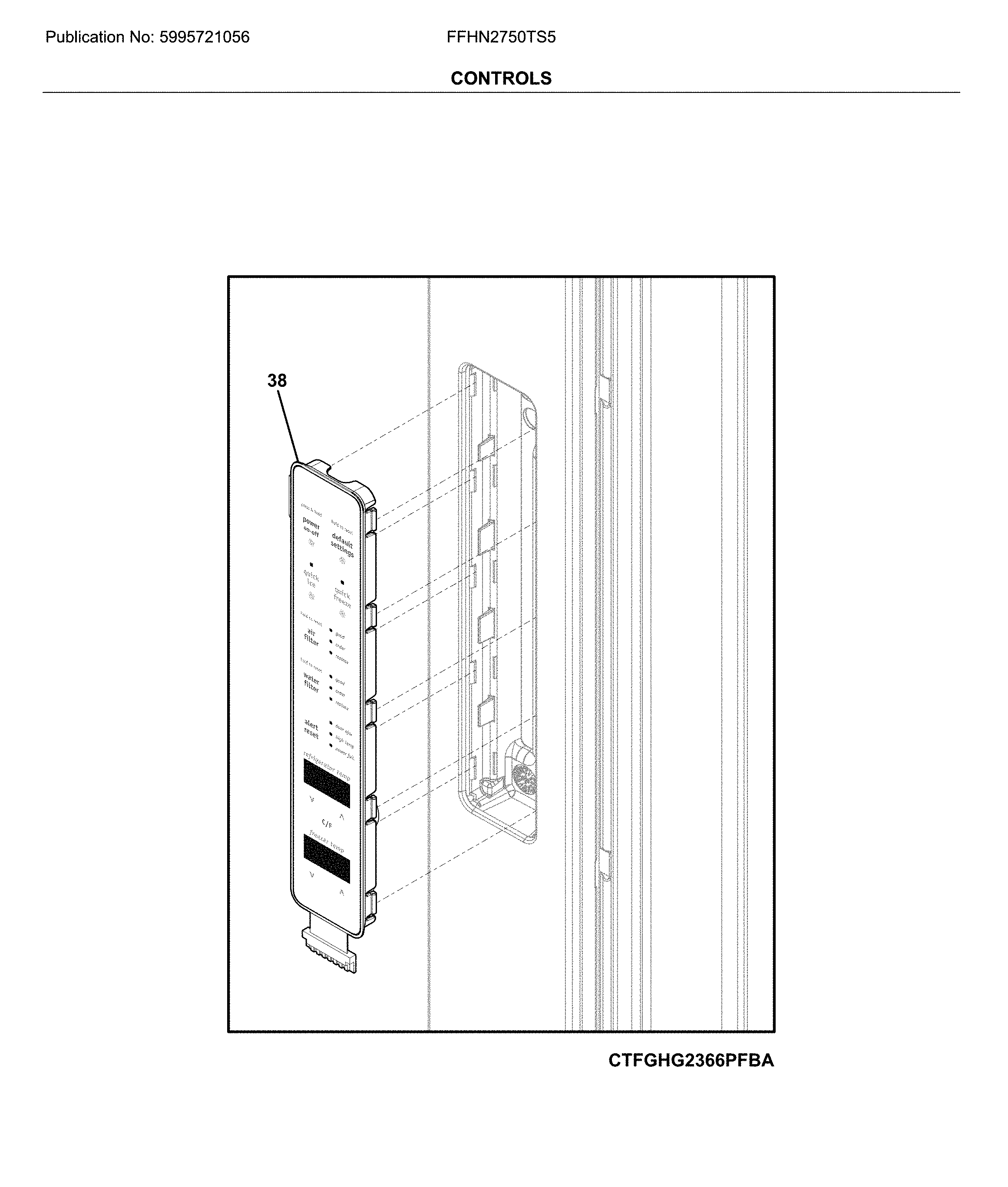 Frigidaire FFHN2750TS5 control diagram