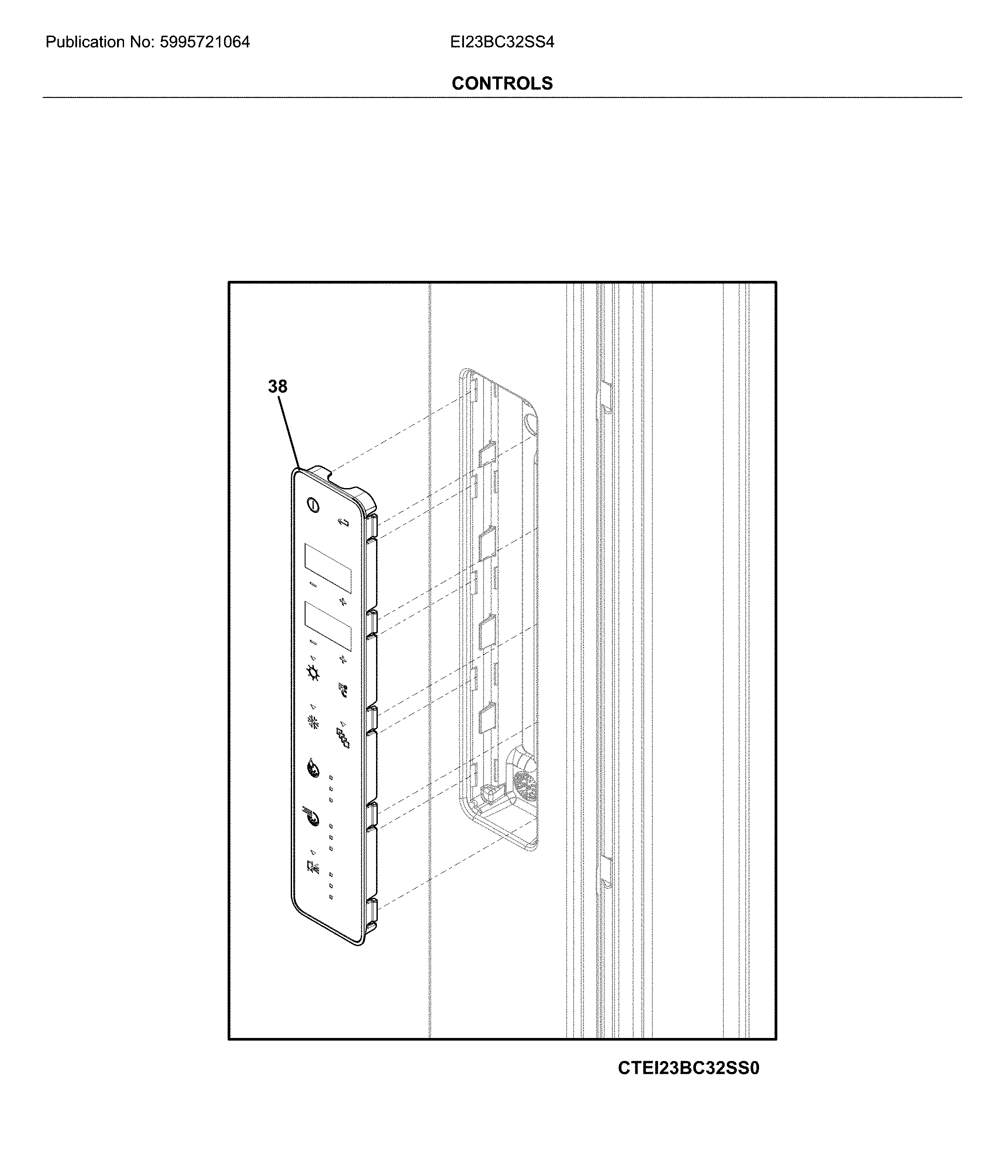 Electrolux EI23BC32SS4 controls diagram