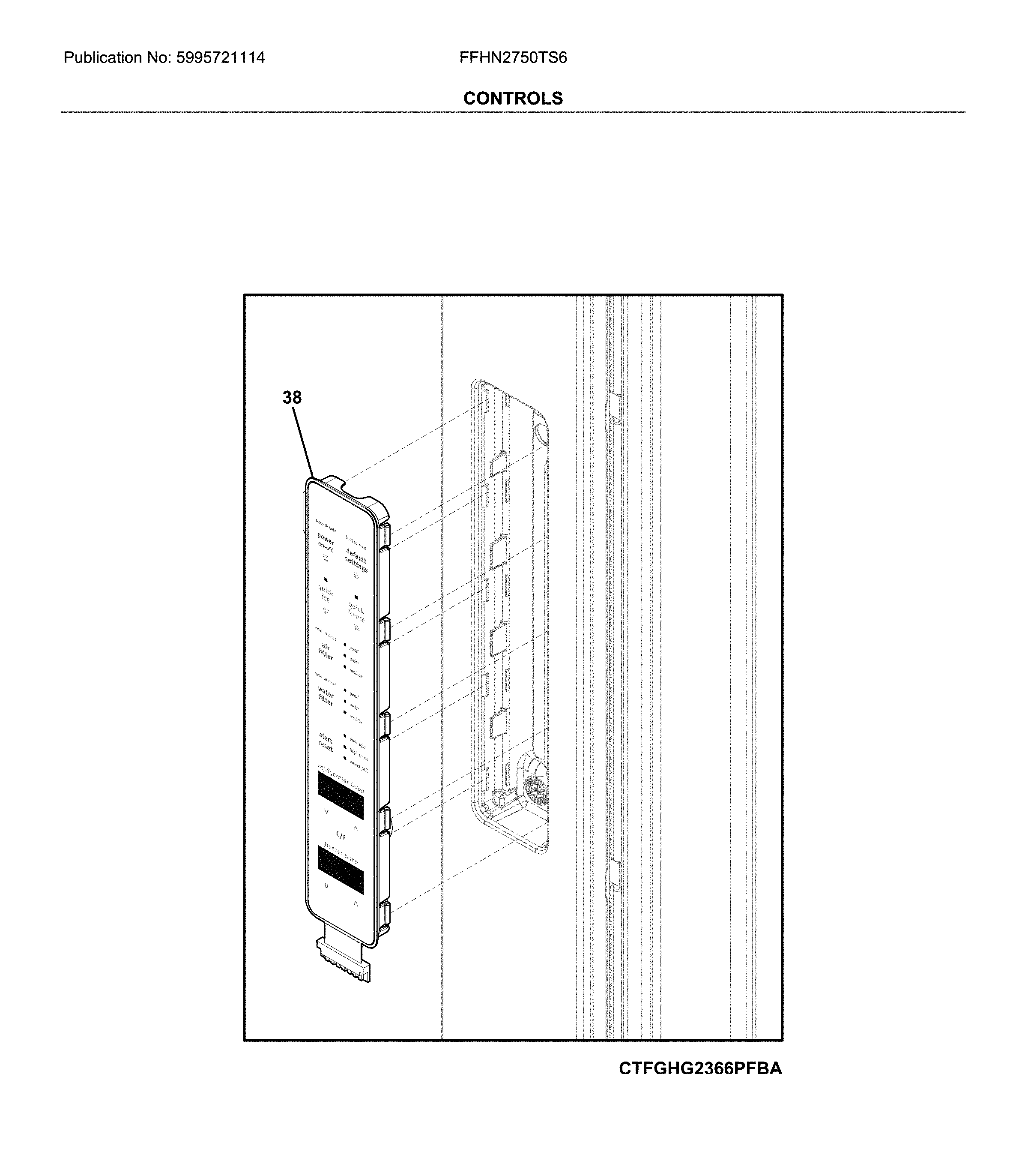 Frigidaire FFHN2750TS6 controls diagram