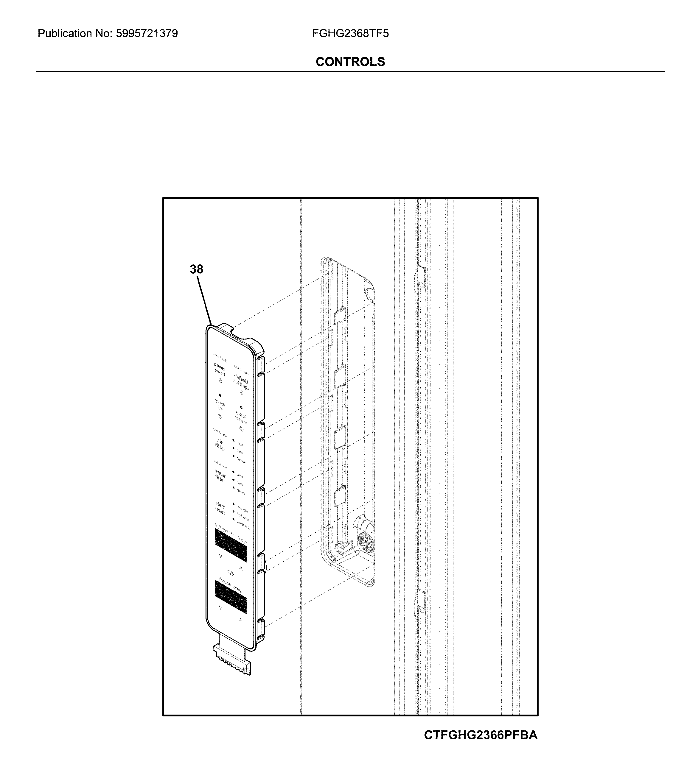 Frigidaire FGHG2368TF5 controller diagram