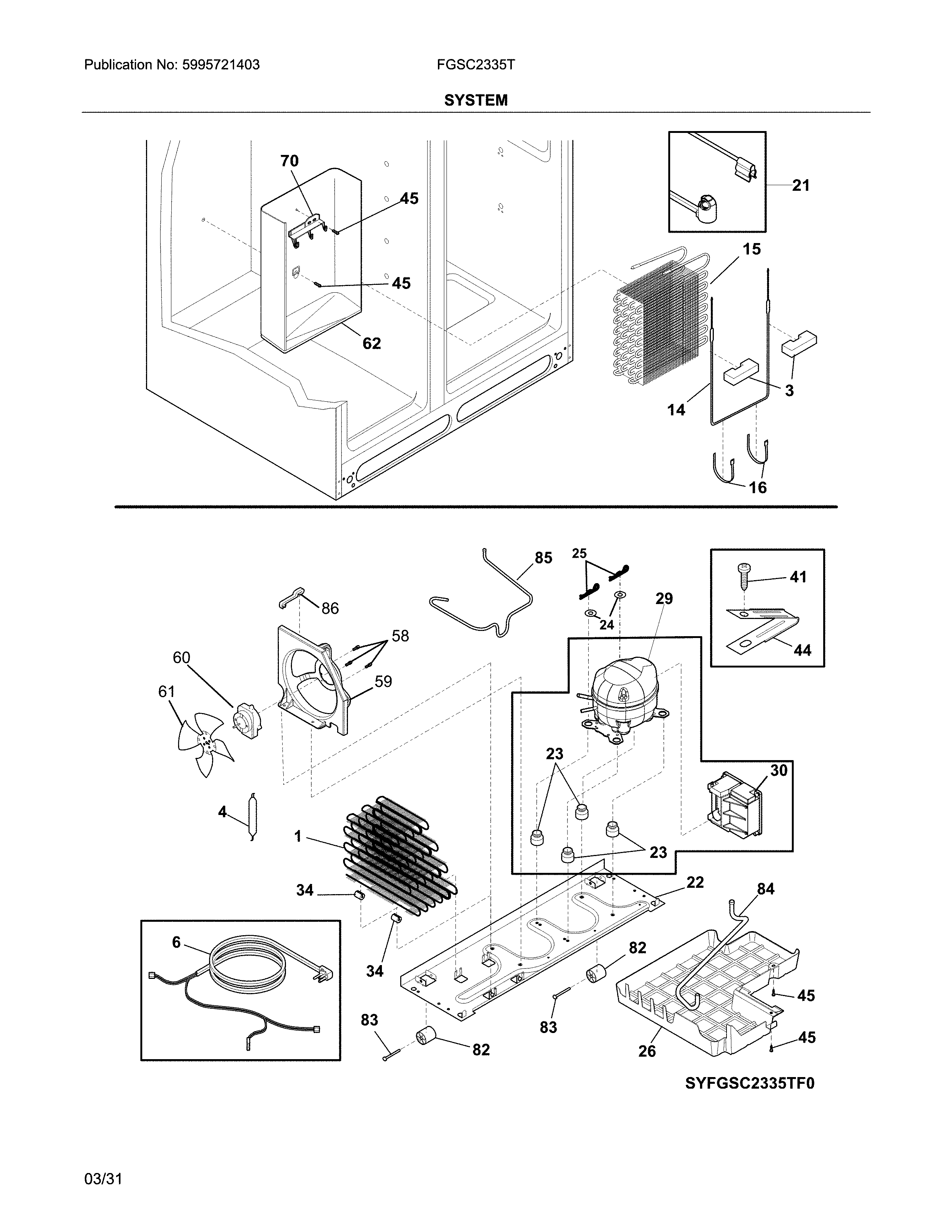 Frigidaire FGSC2335TD7 system diagram
