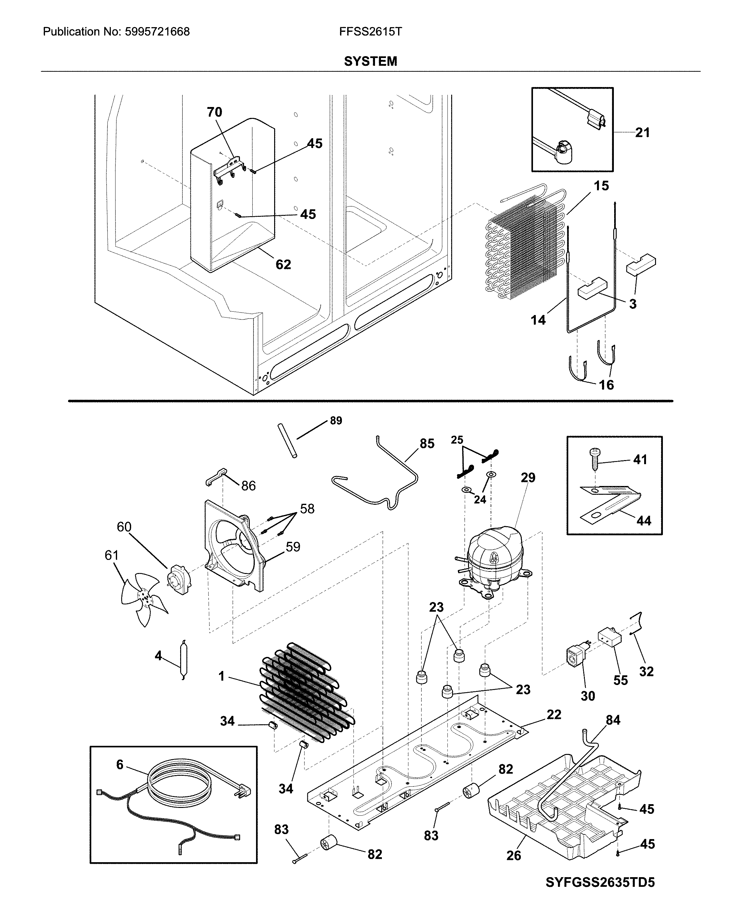 Frigidaire FFSS2615TE4 system diagram