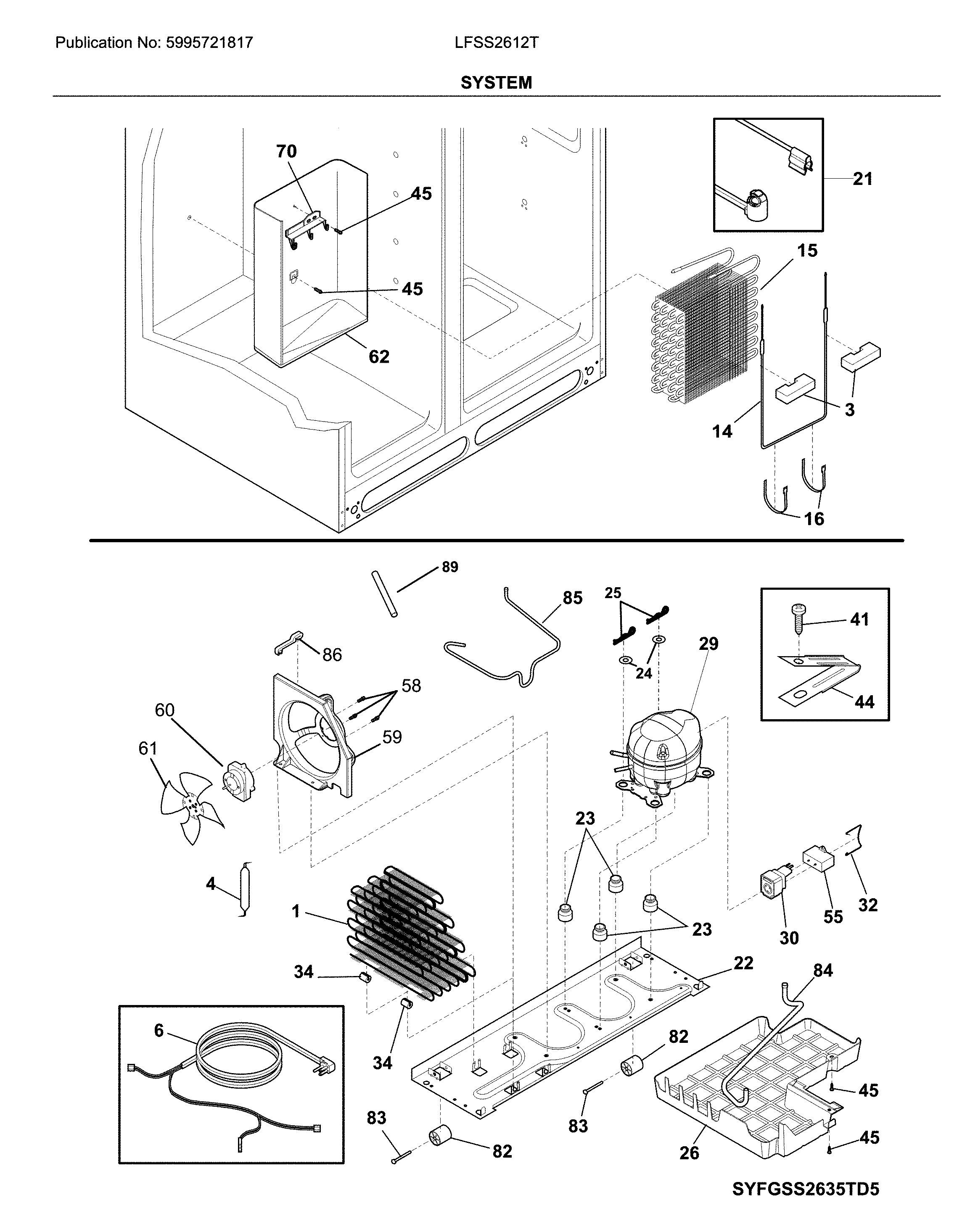 Frigidaire LFSS2612TP5 system diagram