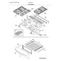 Frigidaire FGGH3047VFB top/drawer diagram