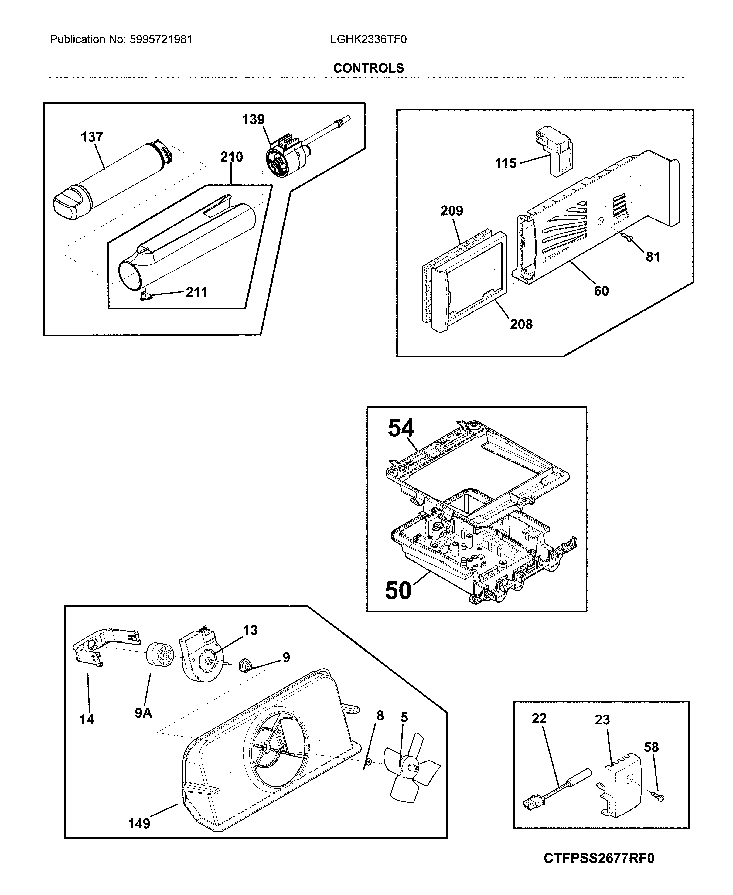 Frigidaire LGHK2336TF0 controller diagram