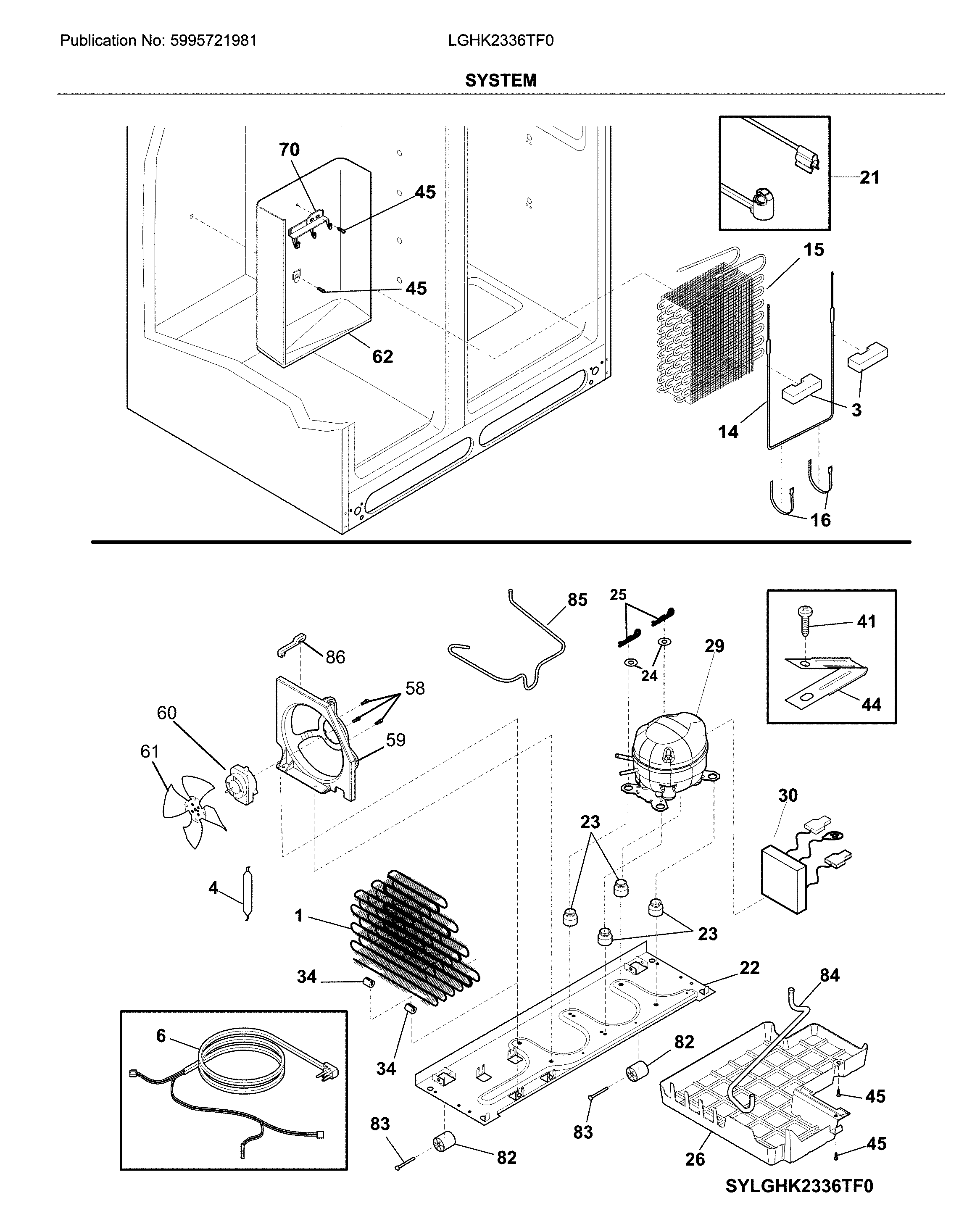 Frigidaire LGHK2336TF0 system diagram