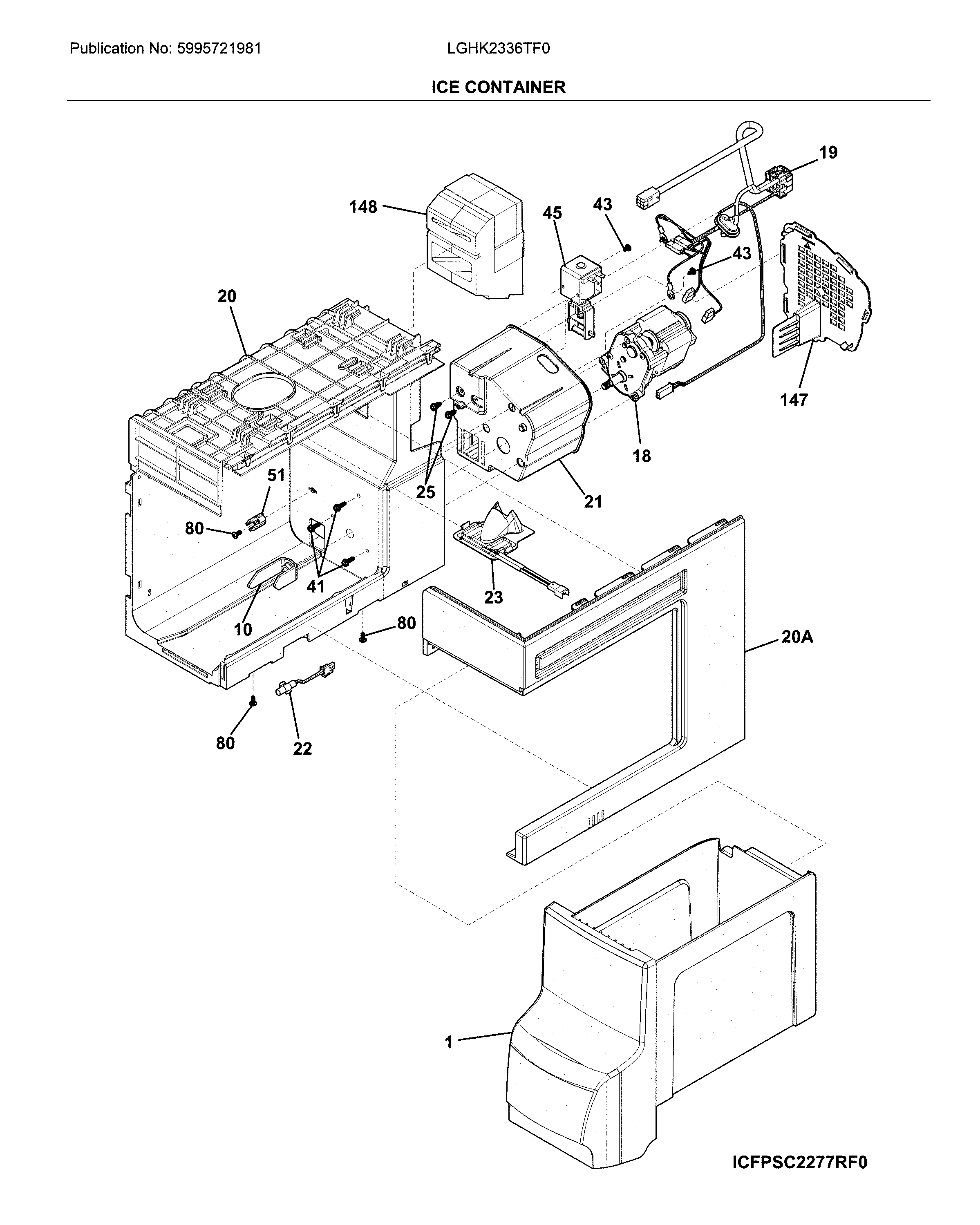 Frigidaire LGHK2336TF0 container diagram