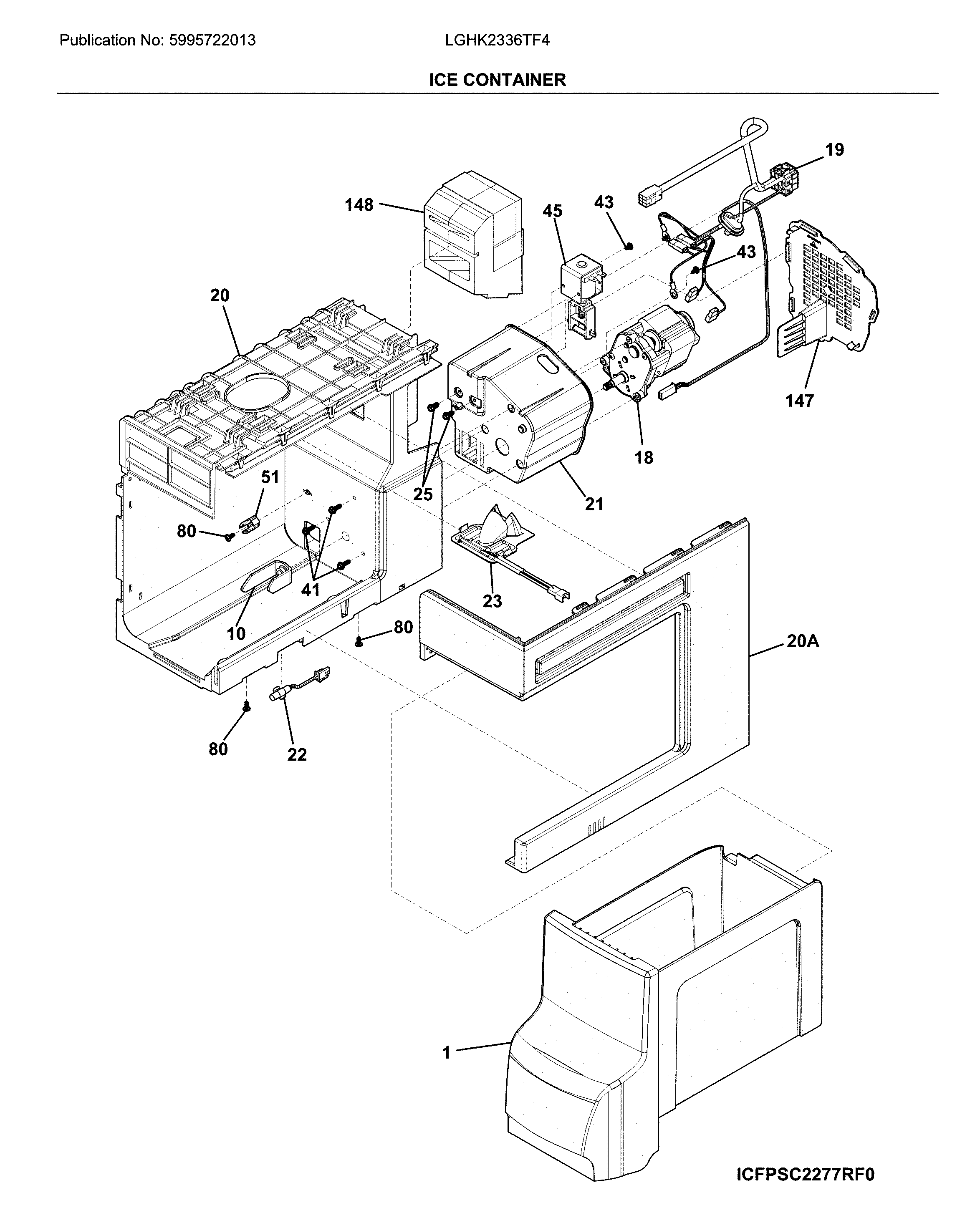 Frigidaire LGHK2336TF4 container diagram