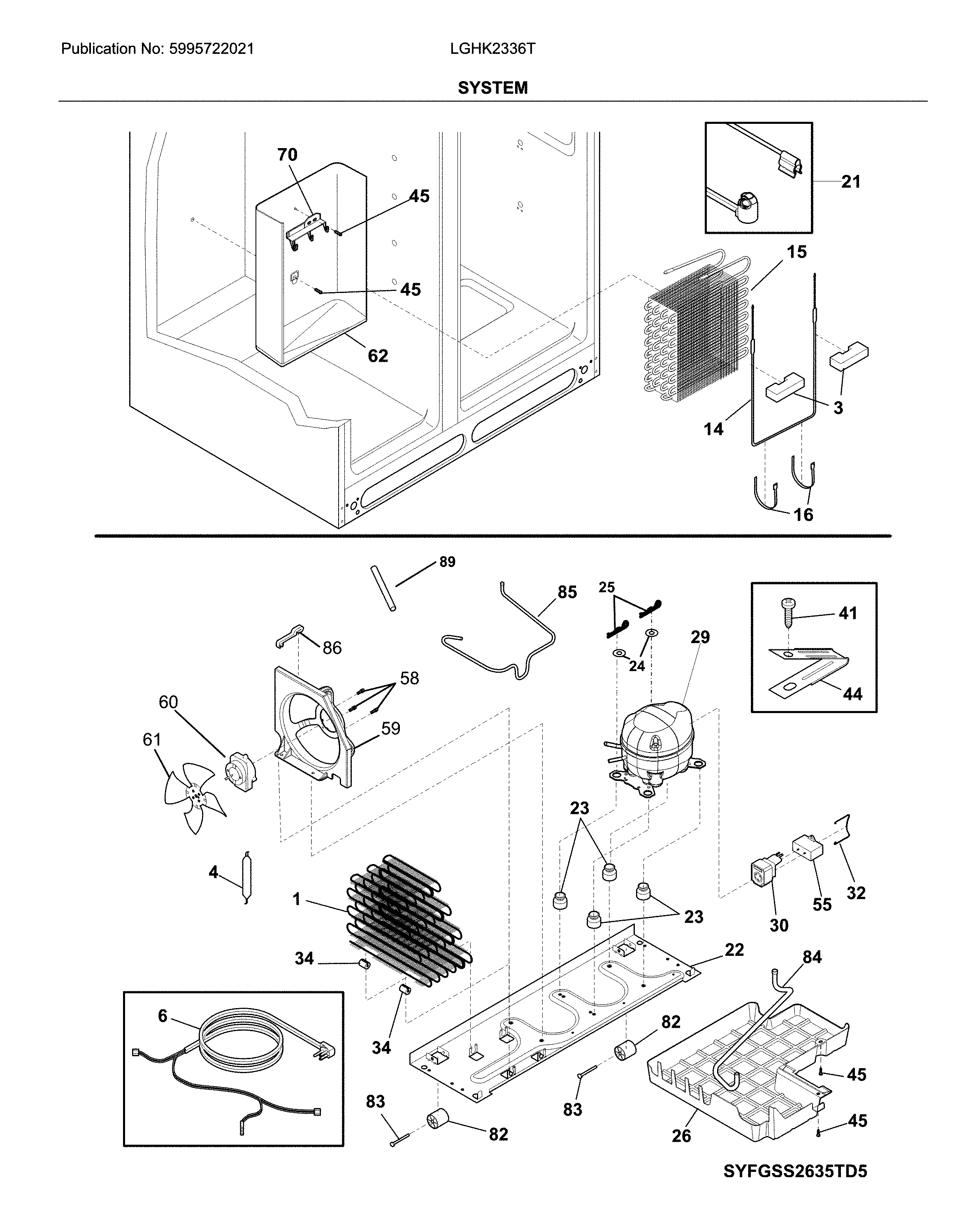Frigidaire LGHK2336TD5 system diagram