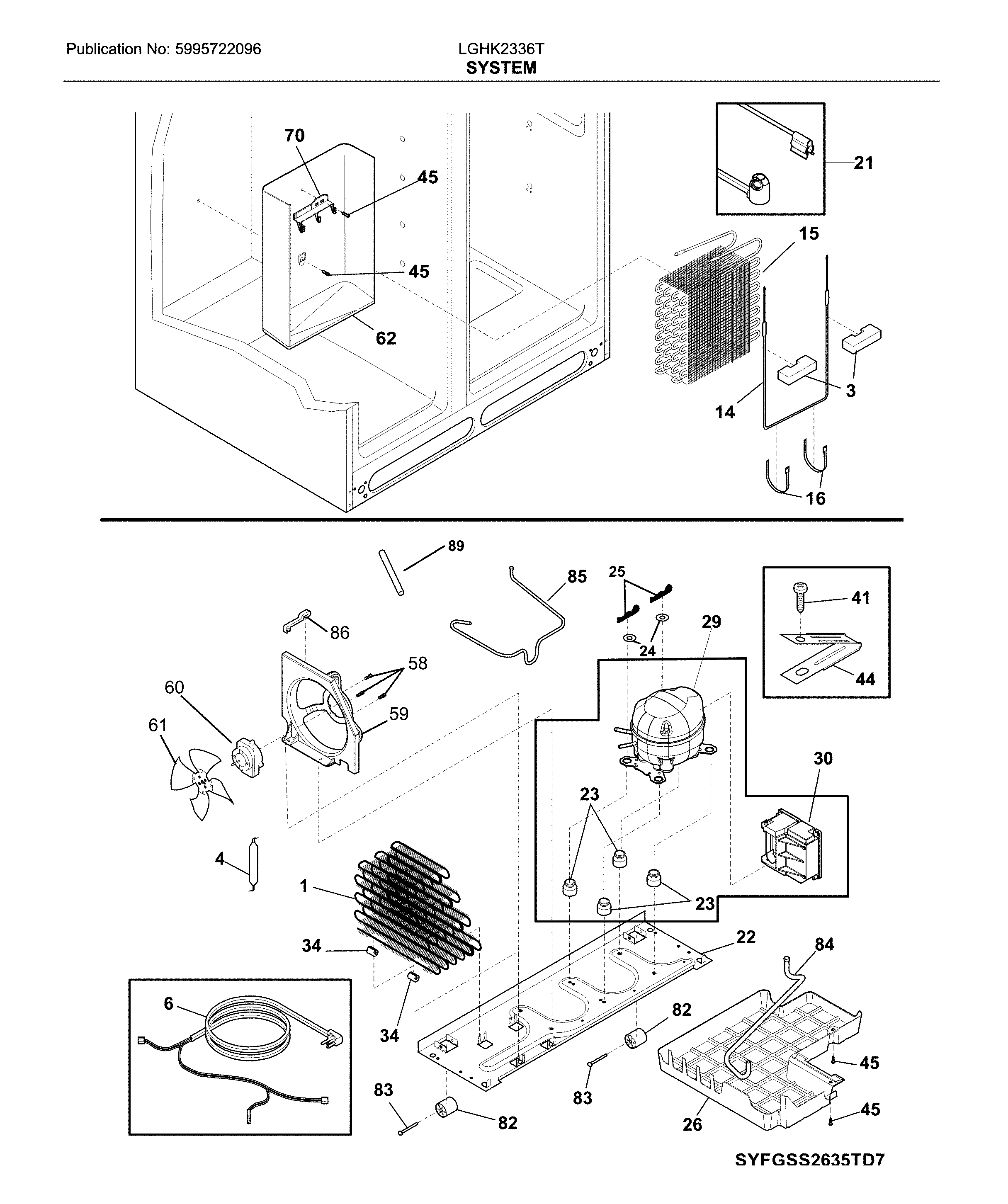Frigidaire LGHK2336TF6 system diagram