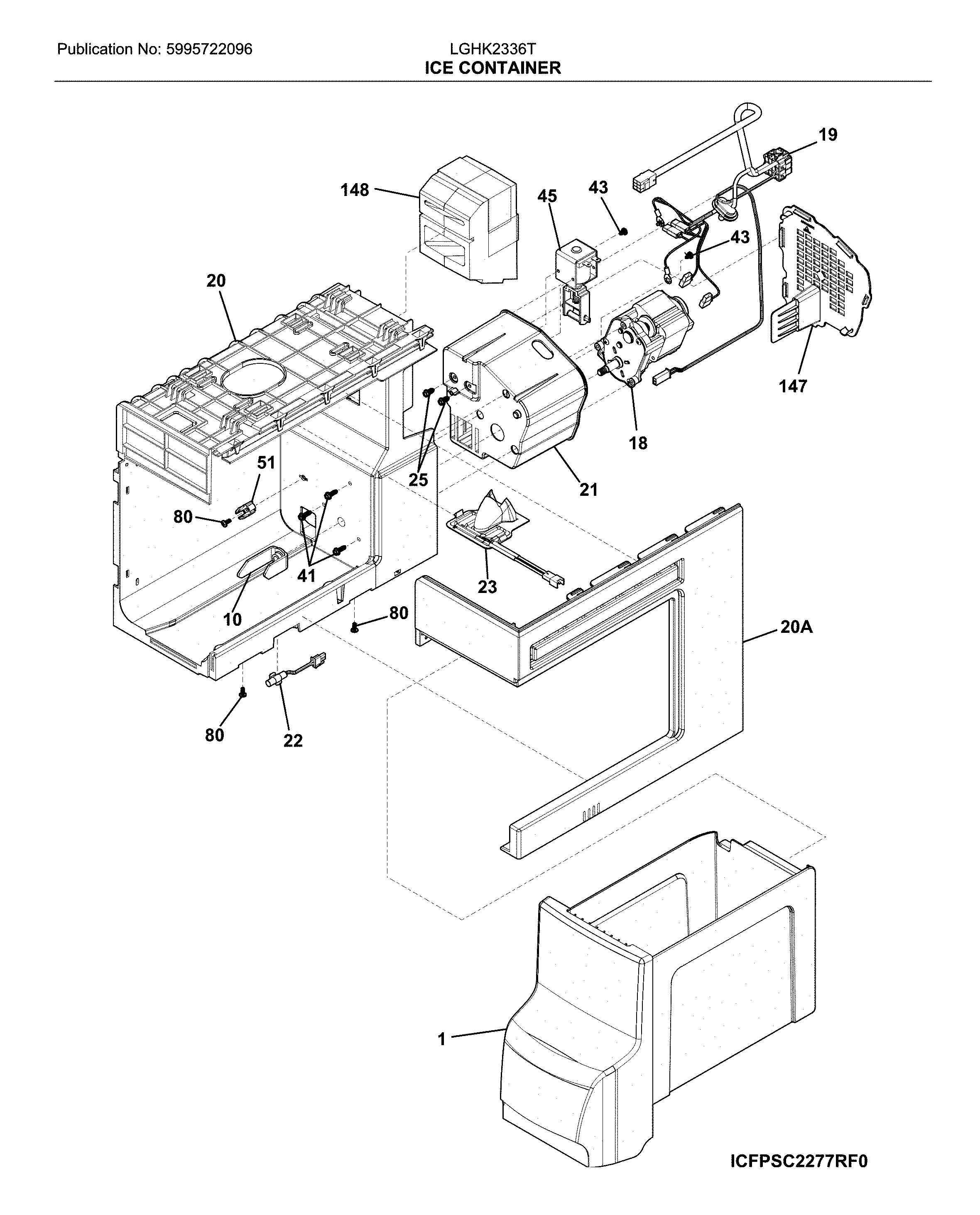 Frigidaire LGHK2336TF6 container diagram