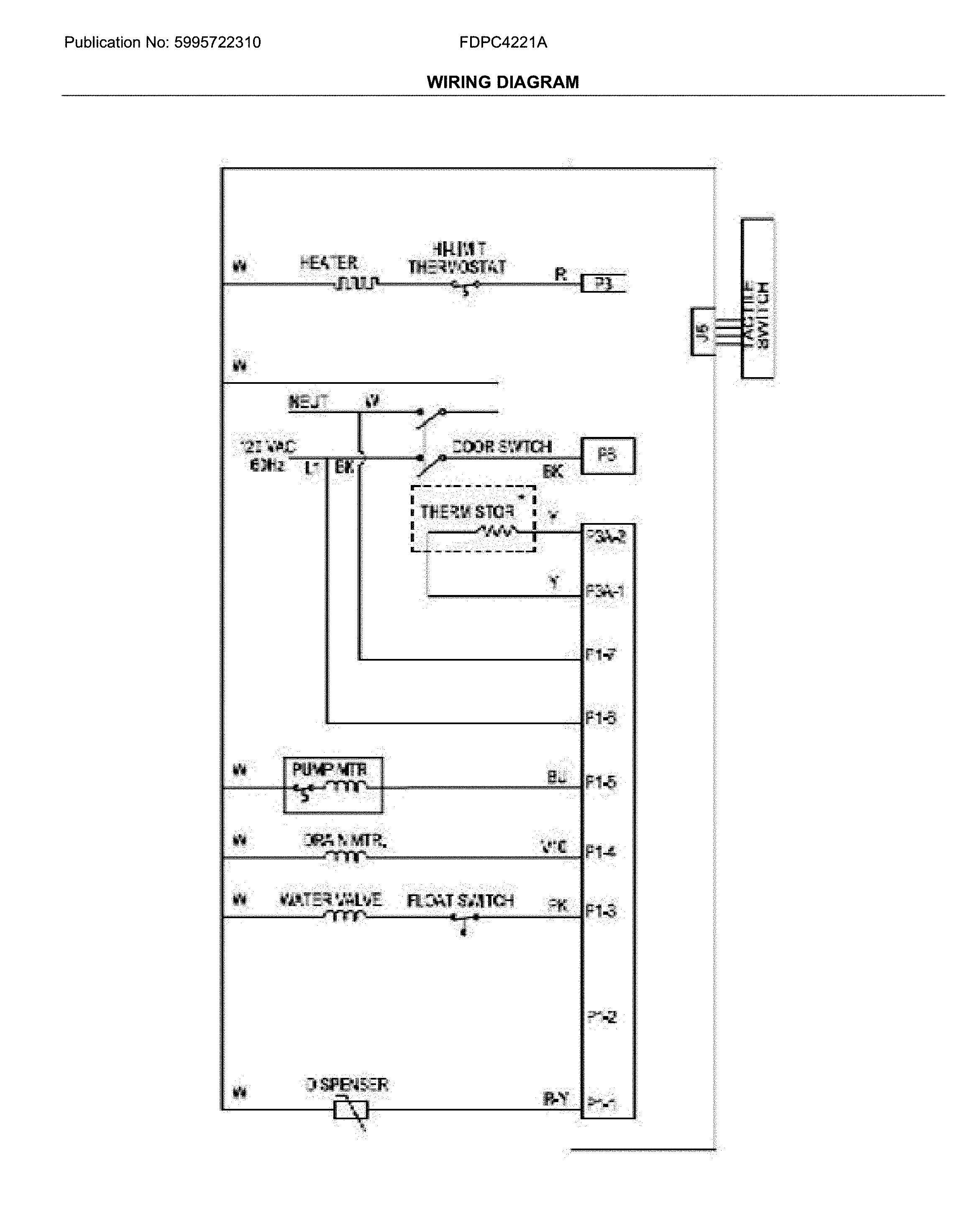 Frigidaire FDPC4221AB0A wiring diagram diagram