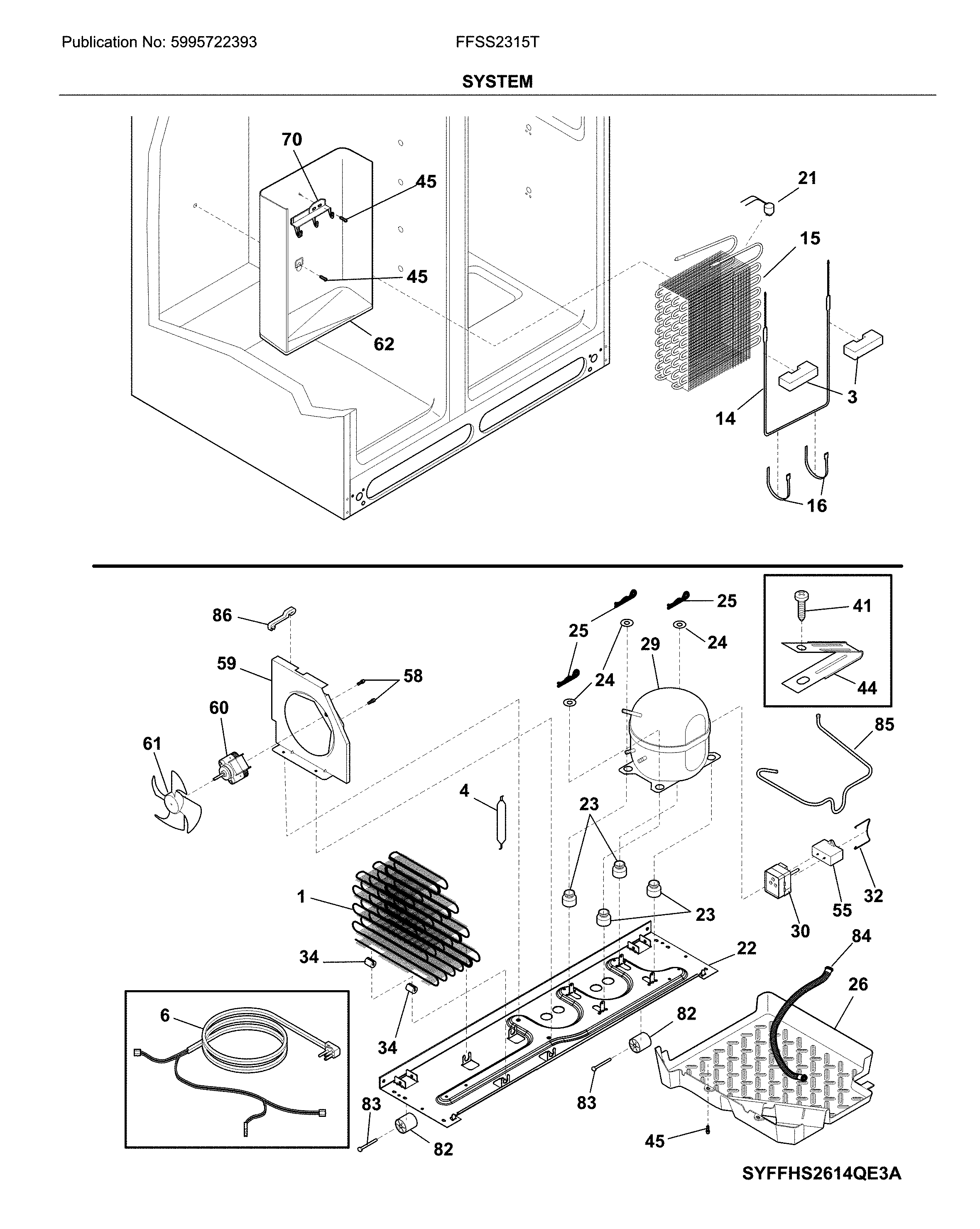 Frigidaire FFSS2315TD2 system diagram