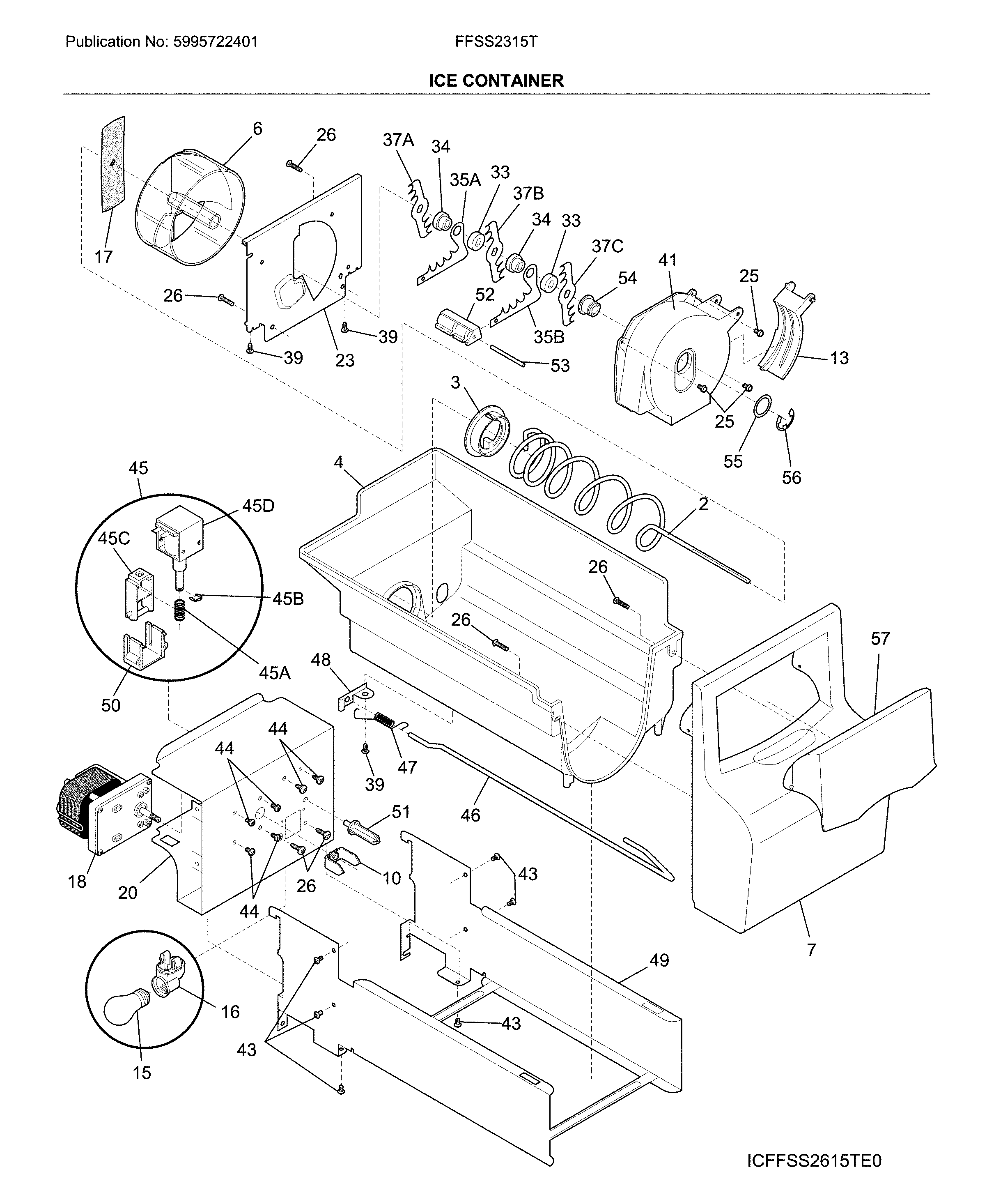 Frigidaire FFSS2315TP3 container diagram