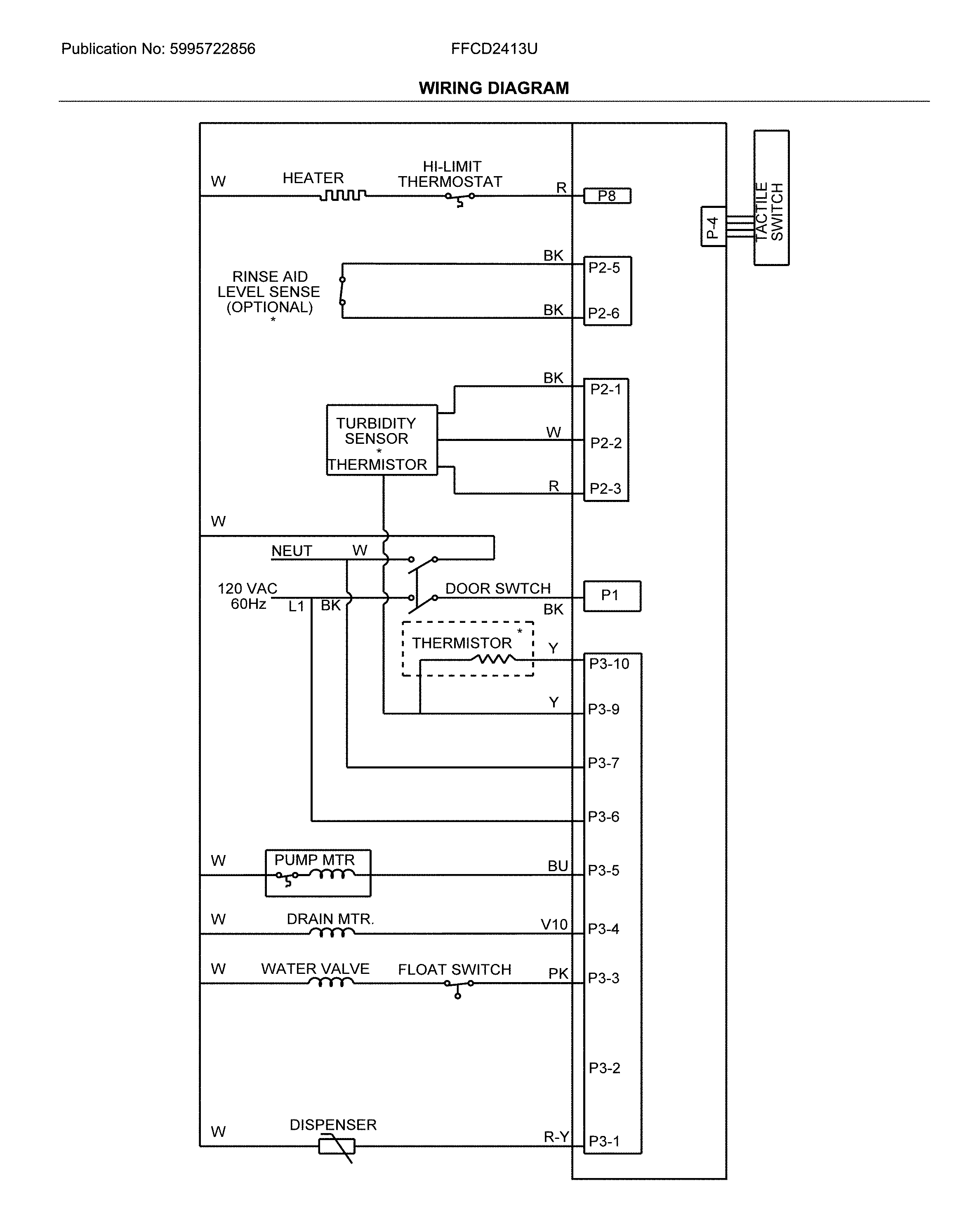 Frigidaire FFCD2413UW3A wiring diagram diagram