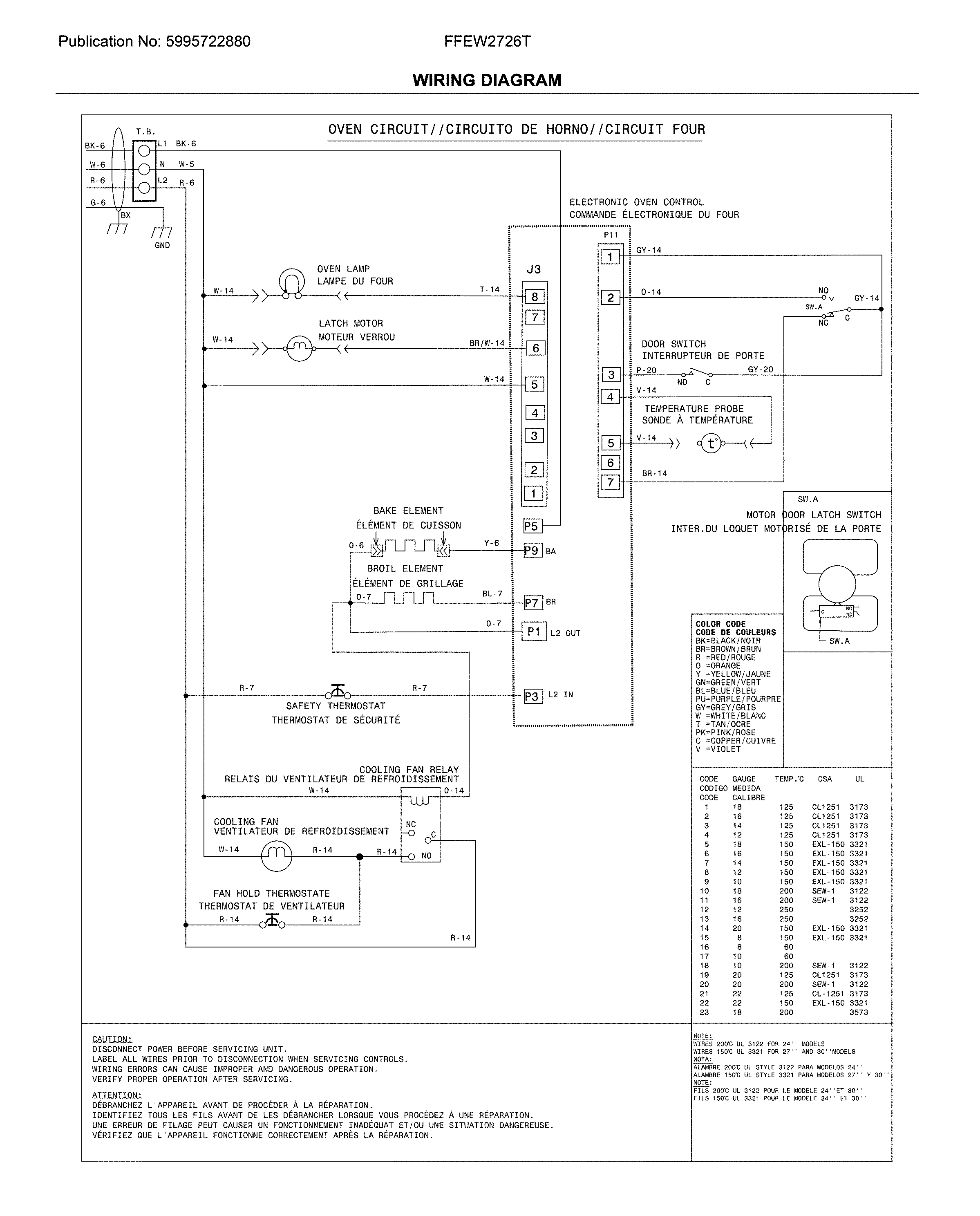 Frigidaire FFEW2726TBD wiring diagram diagram
