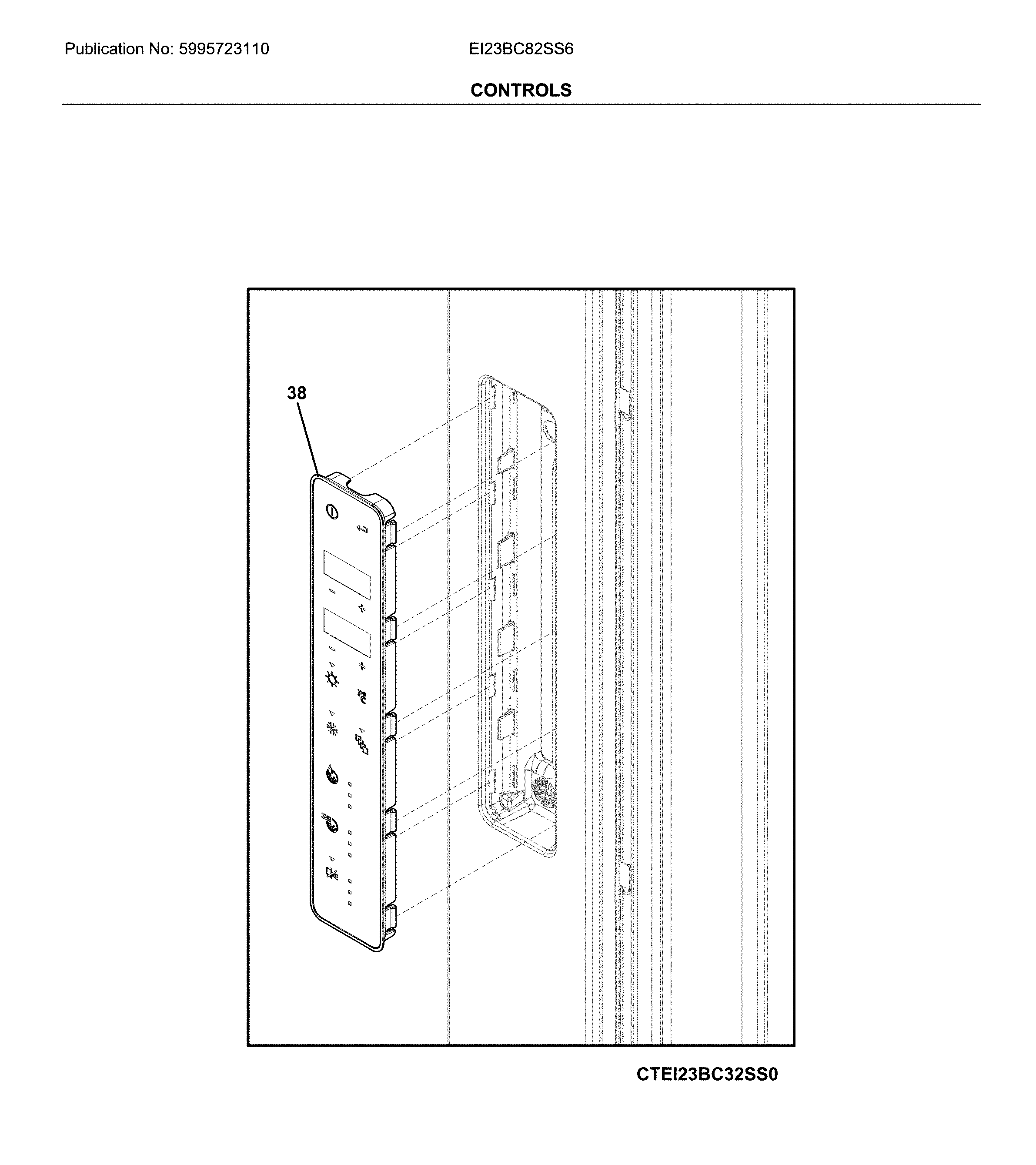 Electrolux EI23BC82SS6 controls diagram