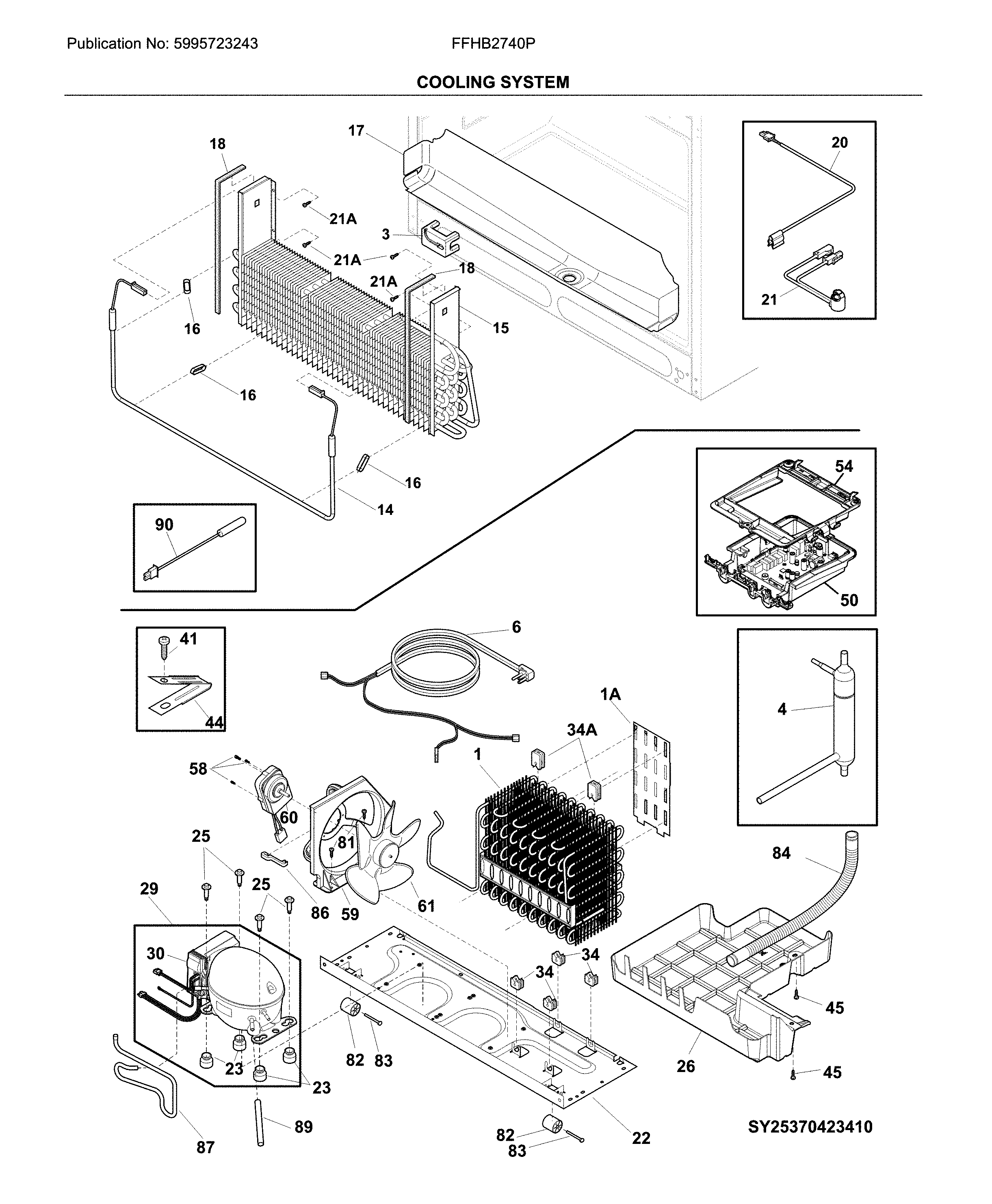 Frigidaire FFHB2740PS6A cooling system diagram