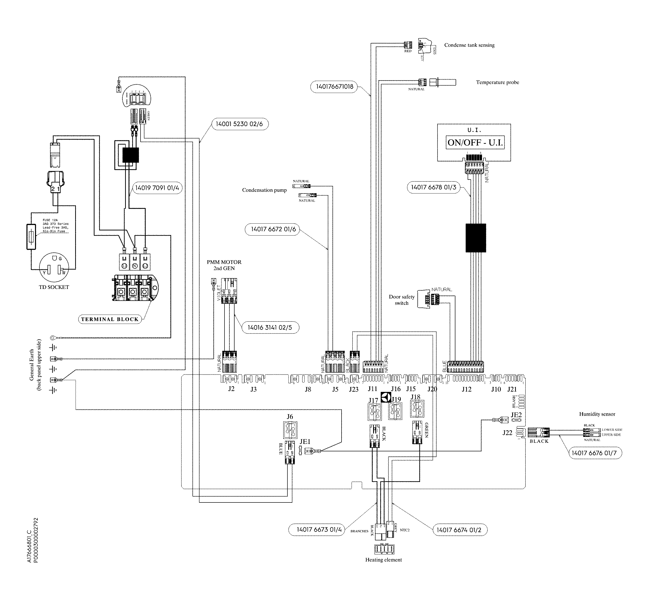 Electrolux ELFE4222AW wiring diagram diagram
