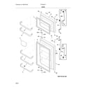 Frigidaire FFTR2021TS6 door diagram