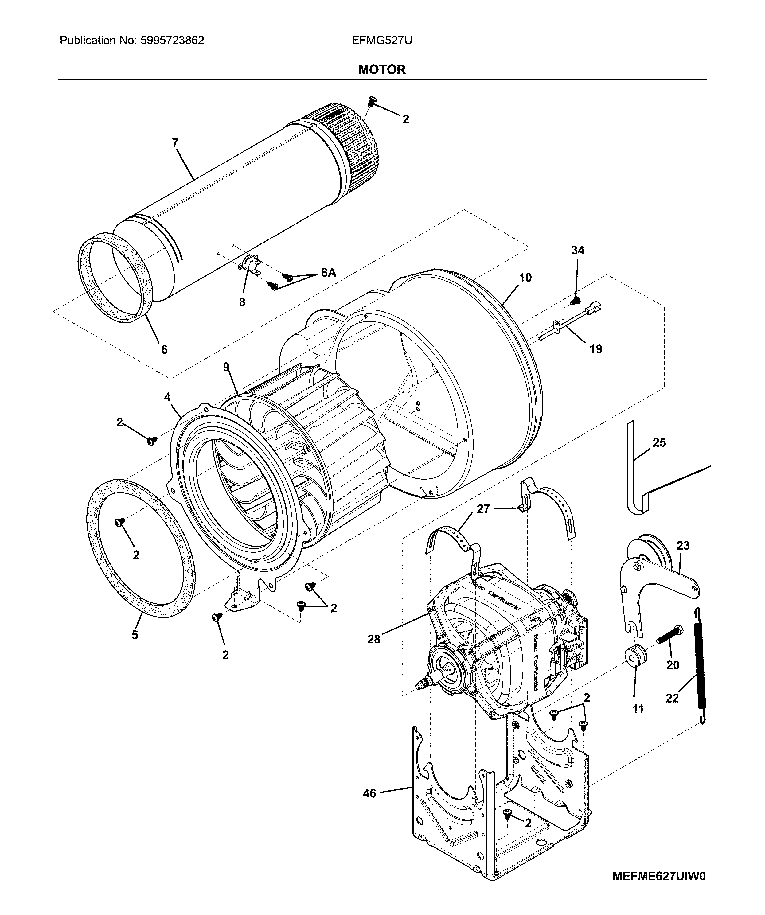 Electrolux EFMG527UIW0 motor diagram