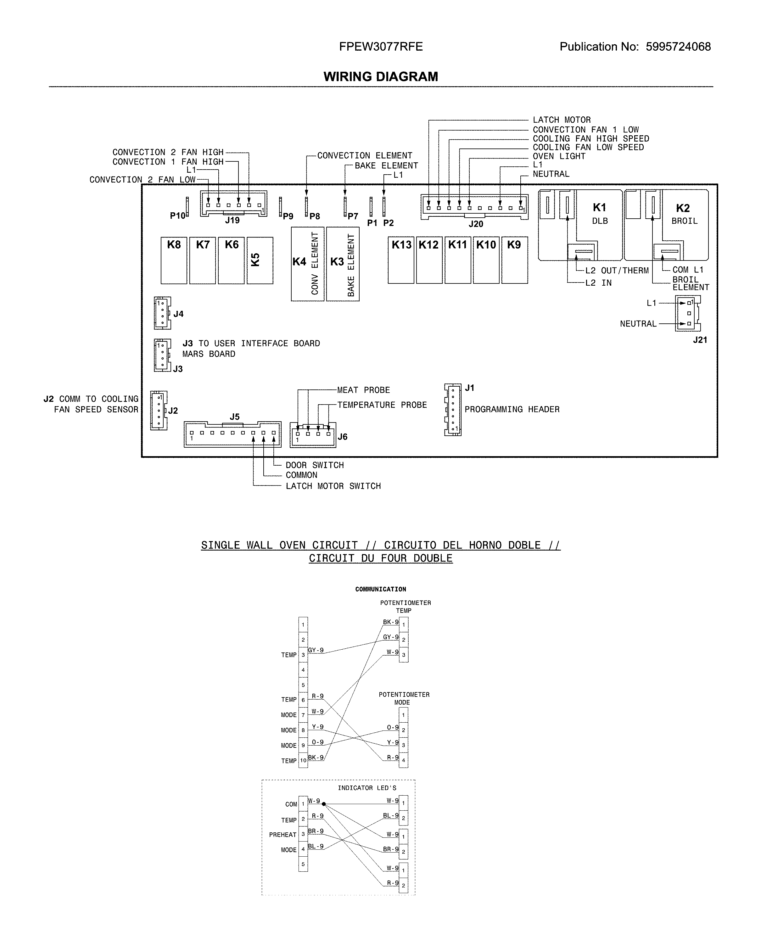 Frigidaire FPEW3077RFE wiring diagram diagram