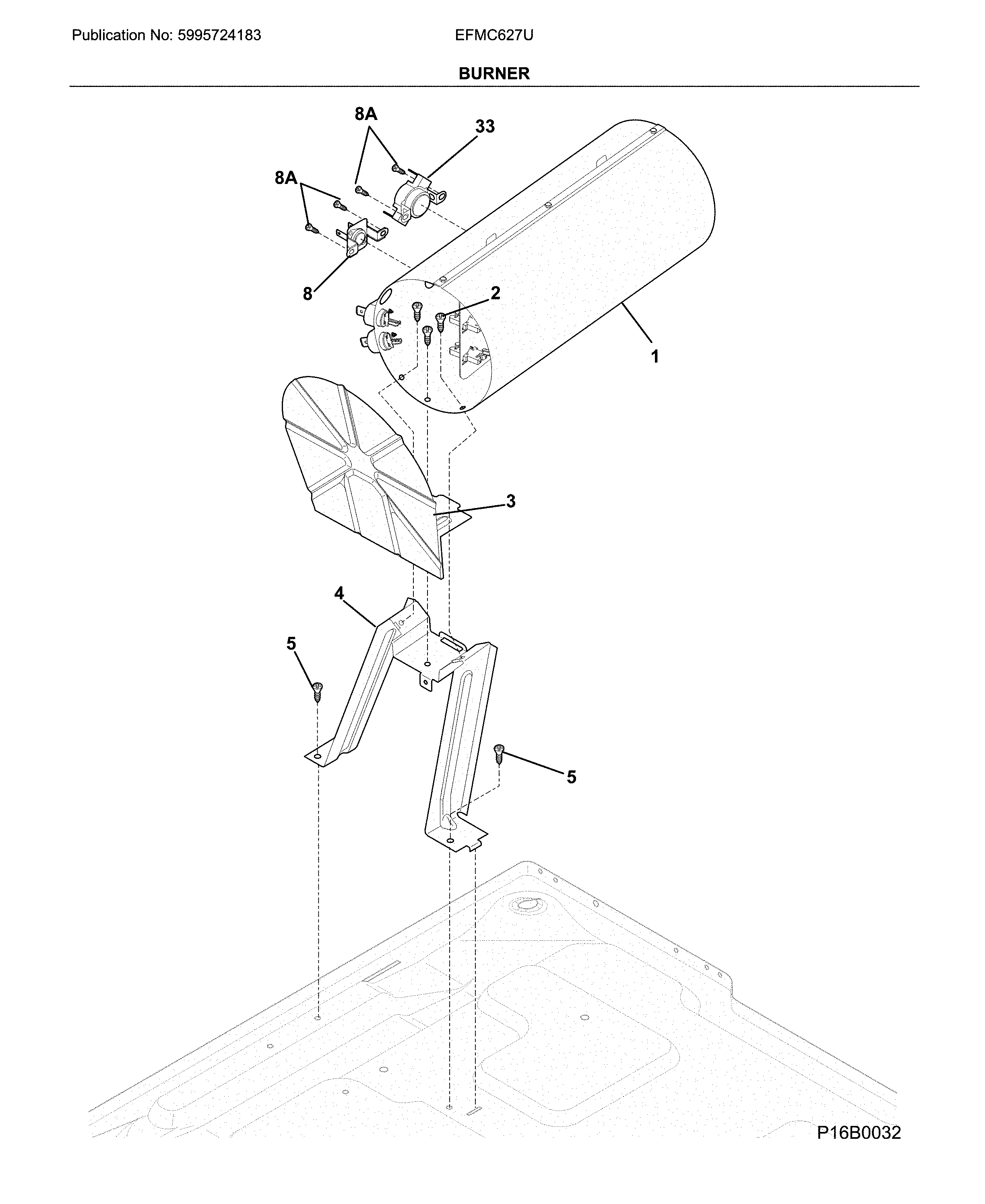 Electrolux EFMC627UTT2 burner diagram