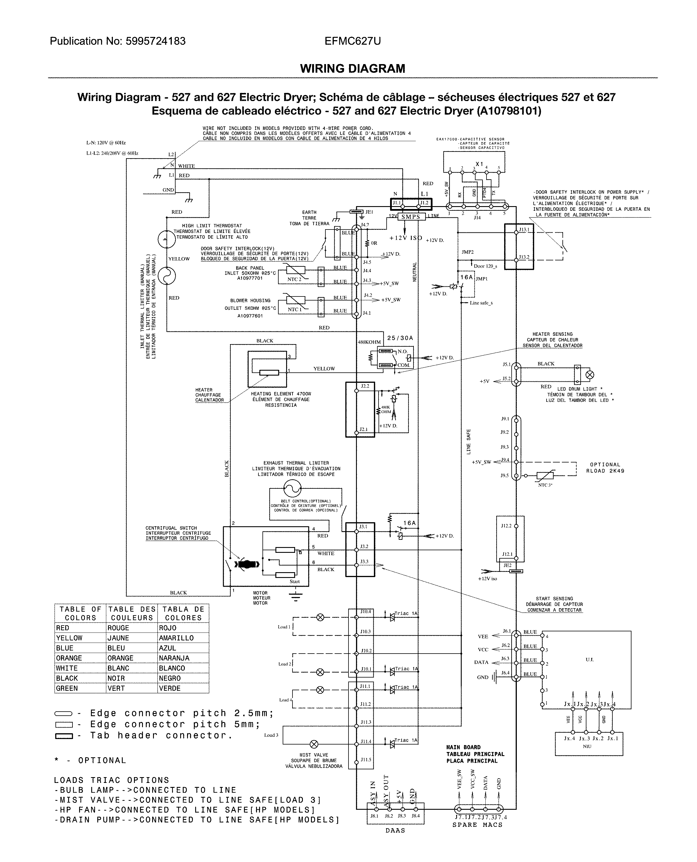 Electrolux EFMC627UTT2 wiring diagram diagram