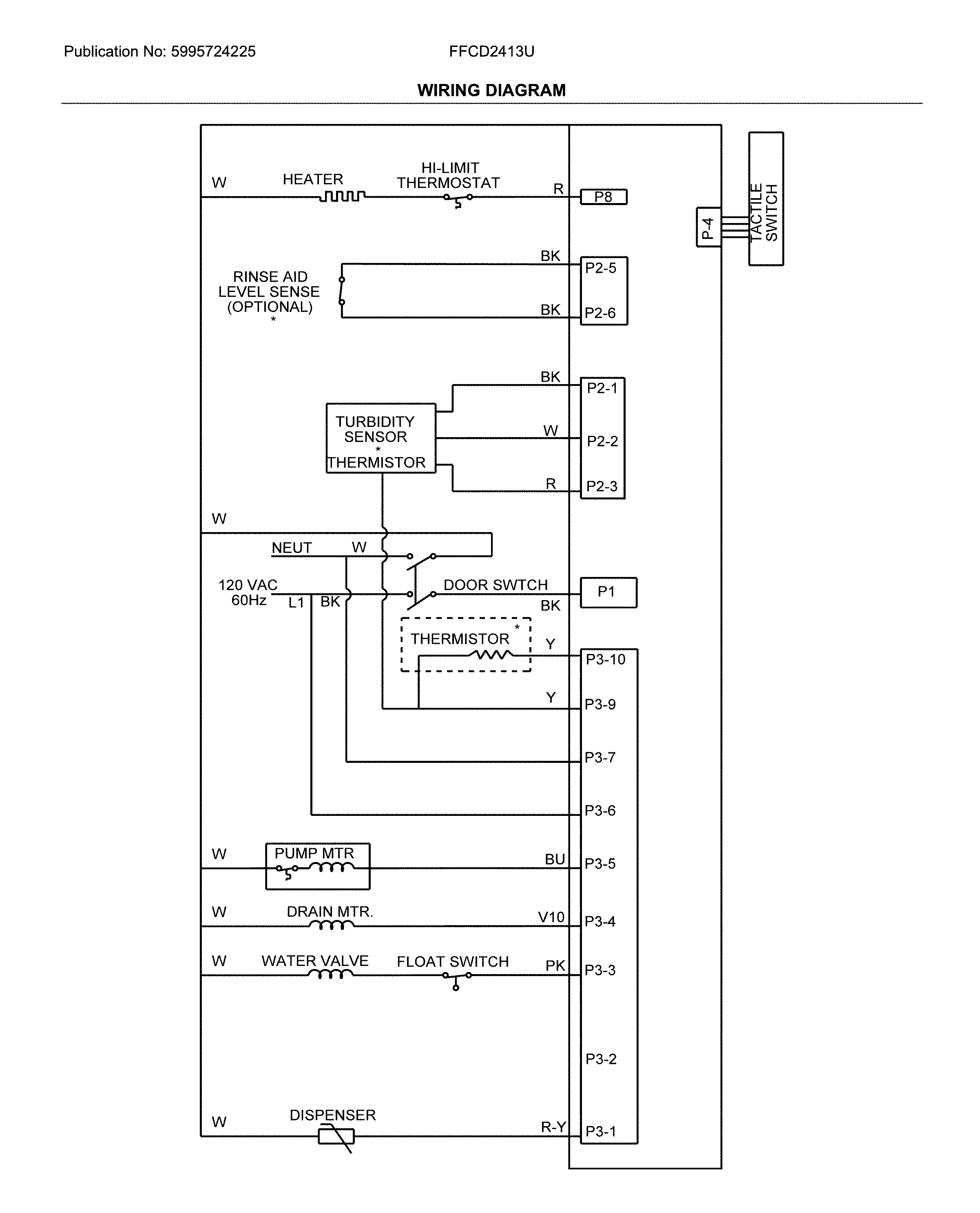 Frigidaire FFCD2413UW4A wiring diagram diagram