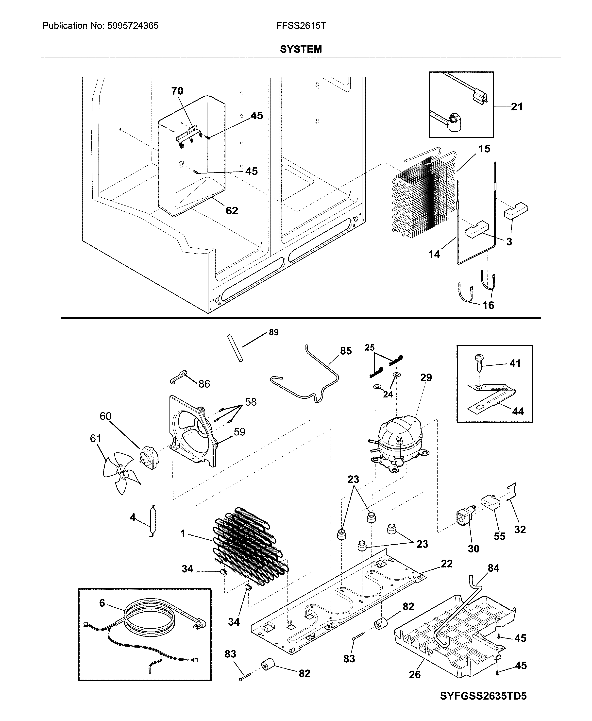 Frigidaire FFSS2615TD3 system diagram
