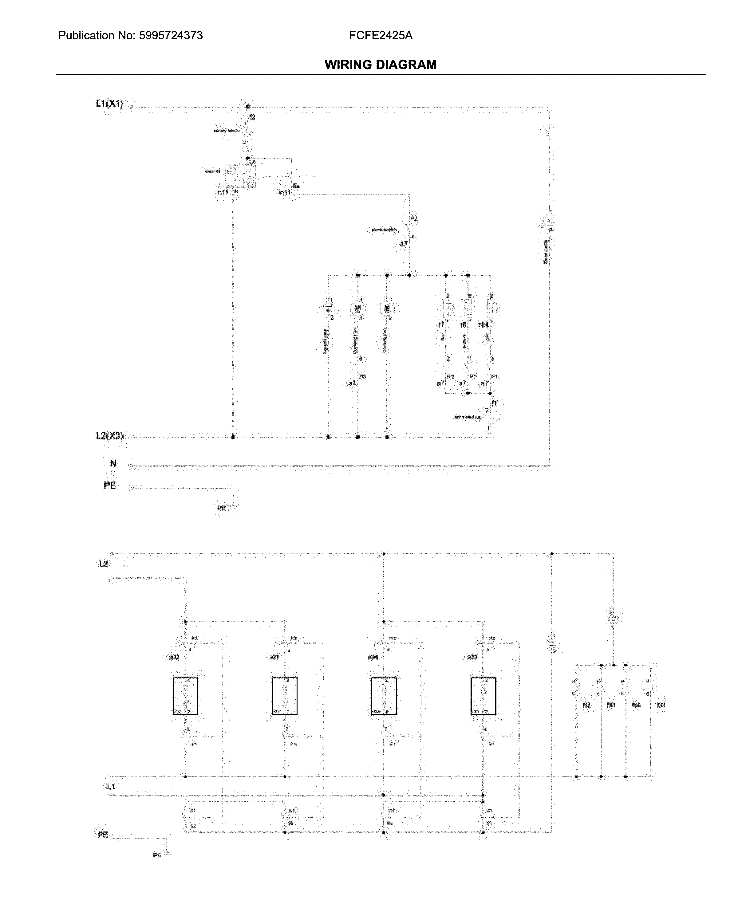 Frigidaire FCFE2425AW wiring diagram diagram