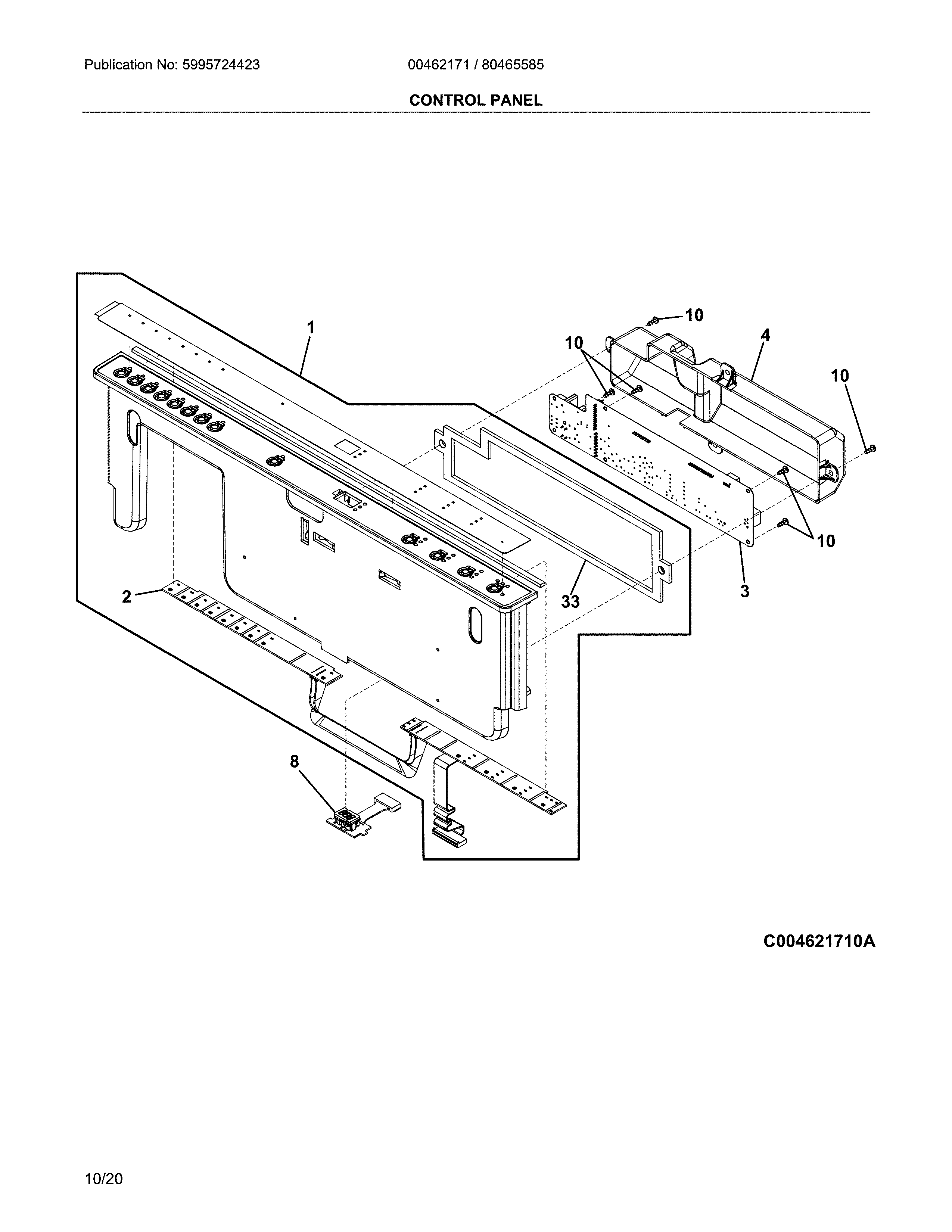 Ikea 004621711A control panel diagram