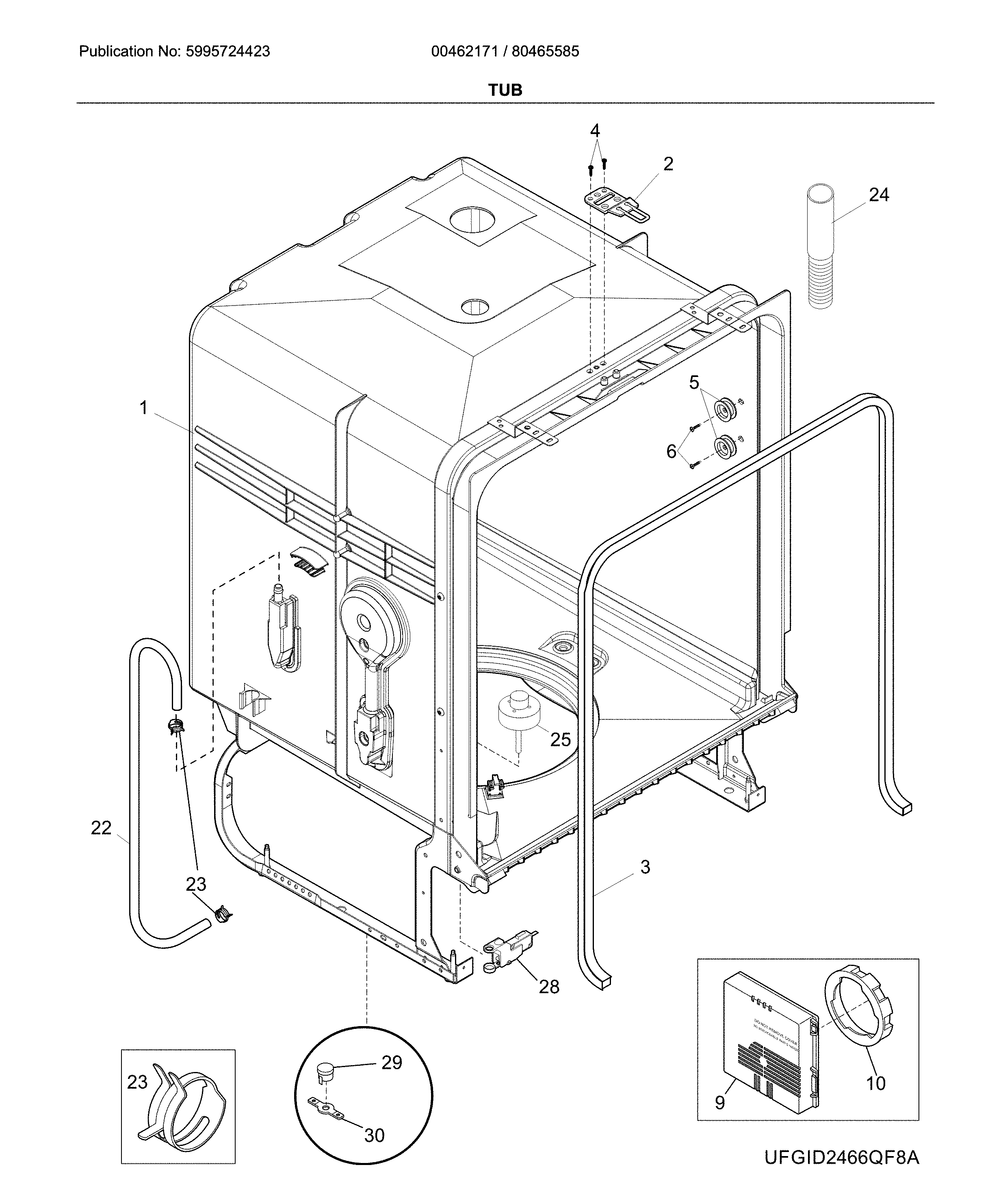 Ikea 004621711A tub diagram