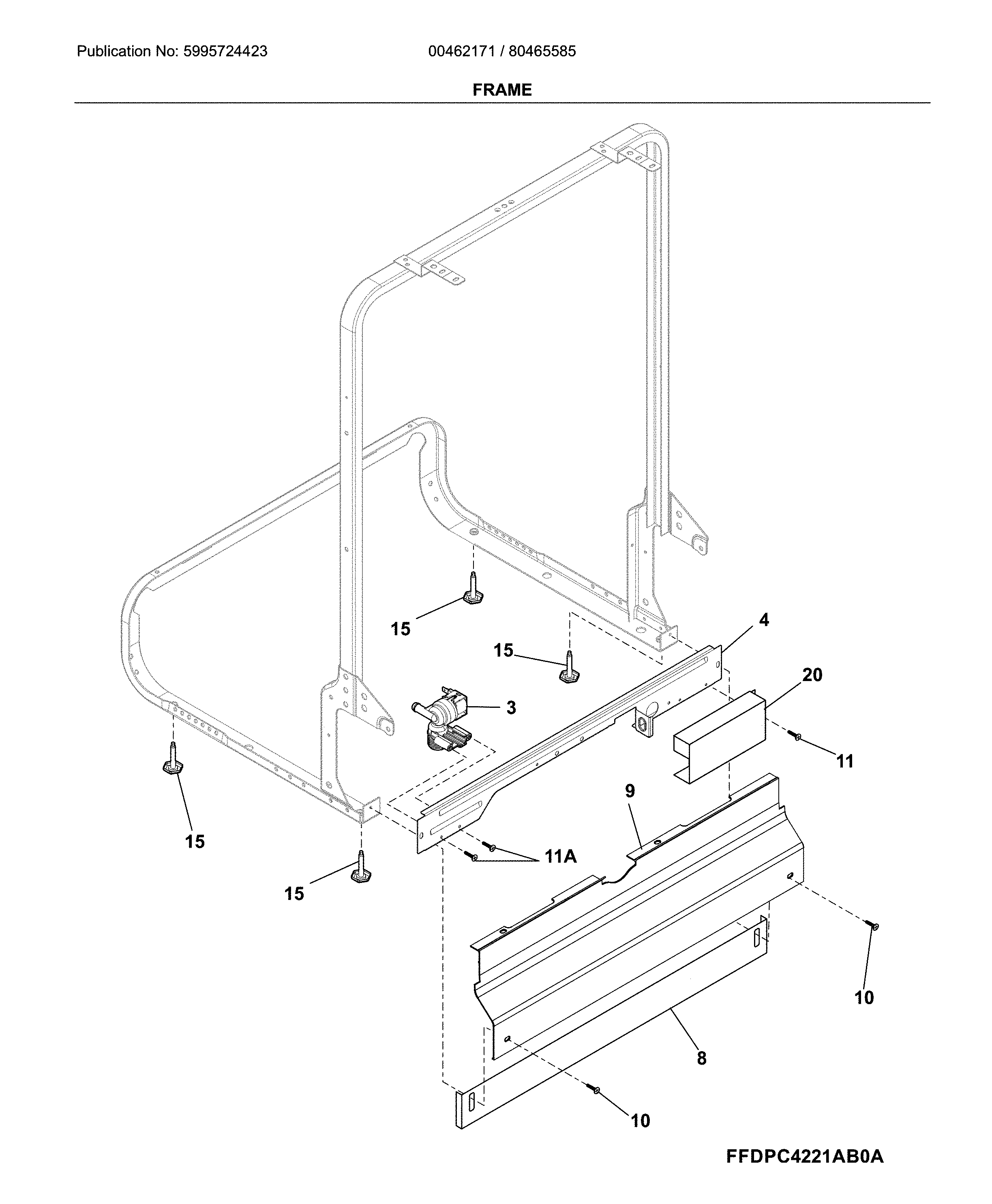 Ikea 004621711A frame diagram